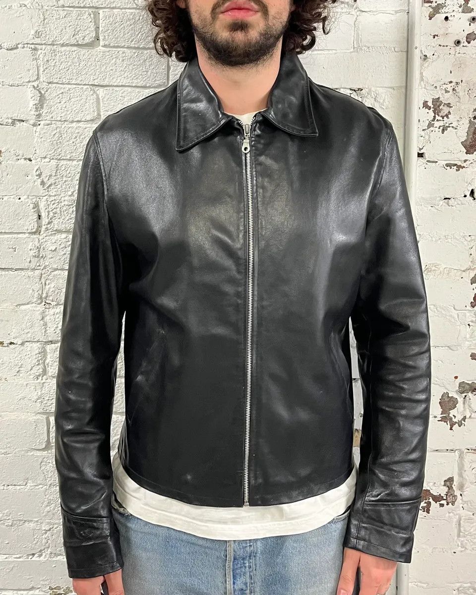 Vintage Vintage Black Classy Italian Leather Jacket Size US M / EU 48-50 / 2 - 2 Thumbnail