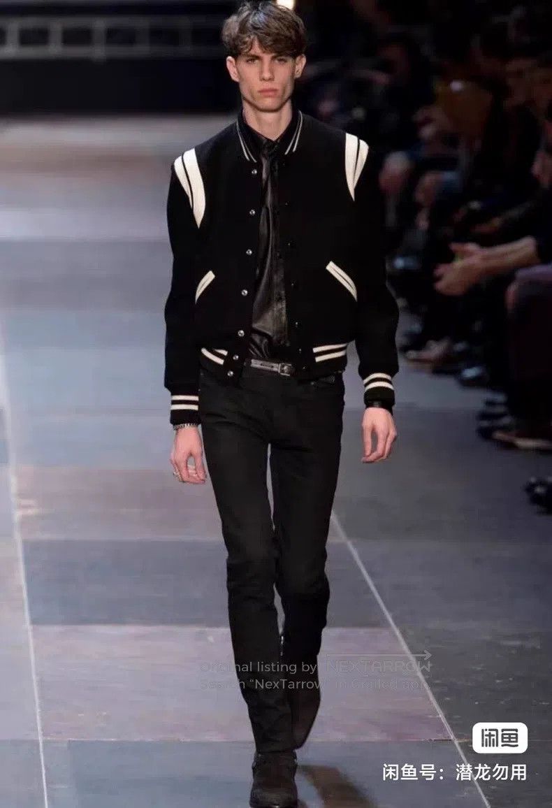 Saint Laurent Paris Saint Laurent Paris Black and White Colorblocked Baseball Size US S / EU 44-46 / 1 - 1 Thumbnail