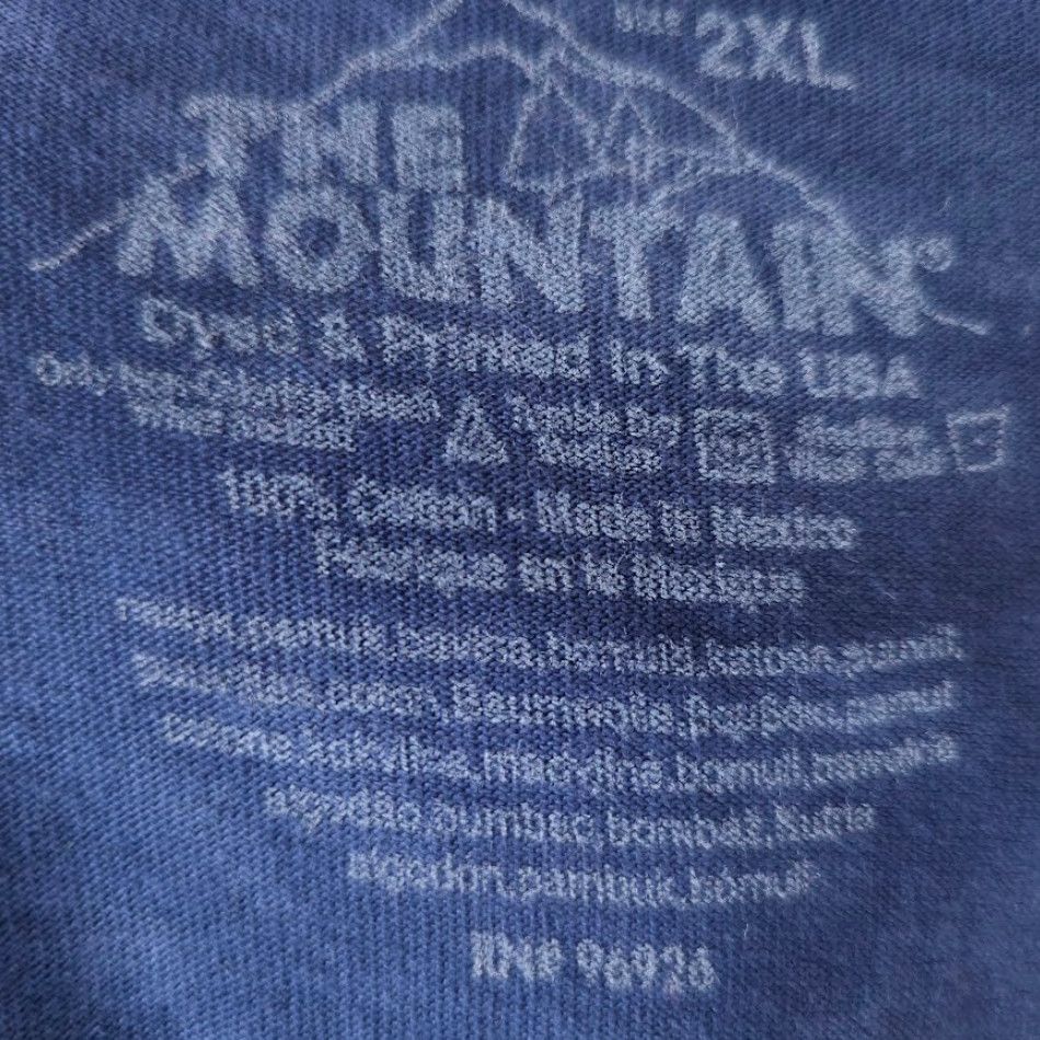 The Mountain VINTAGE Dalai Lama Camping T Shirt Mens Size 2XL Blue Mosquito Tie Dye The Mountain Size US XXL / EU 58 / 5 - 7 Thumbnail