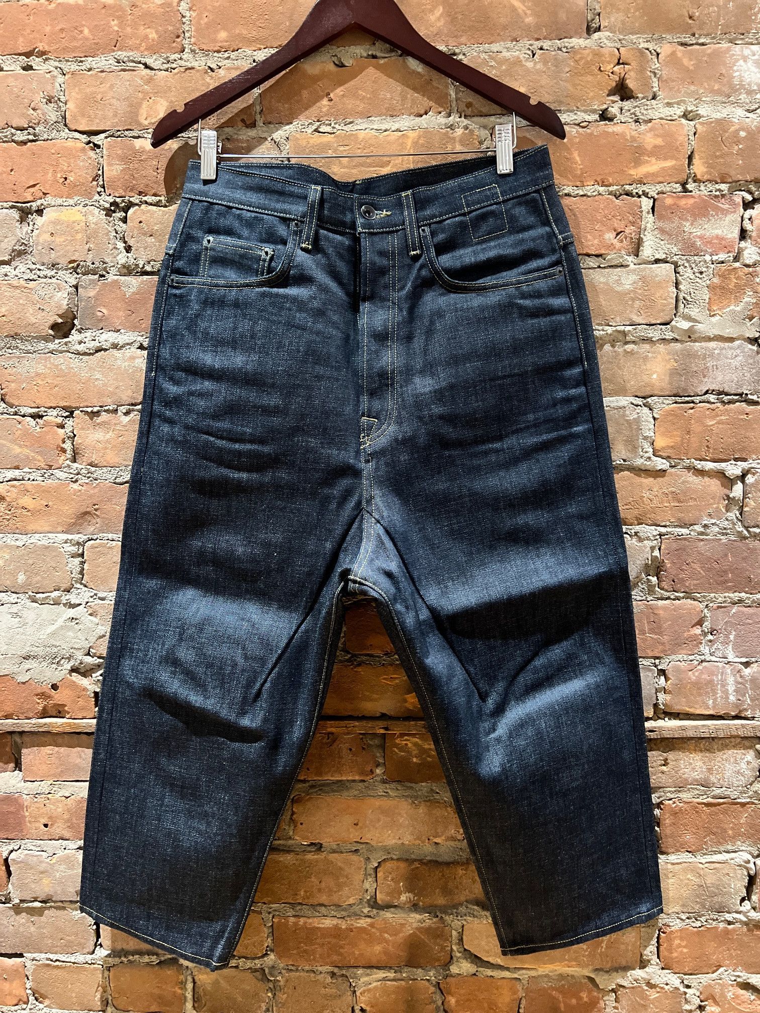 Rick Owens Drkshdw Rick Owens DRKSHDW Collapse Cut Raw Cone Mills