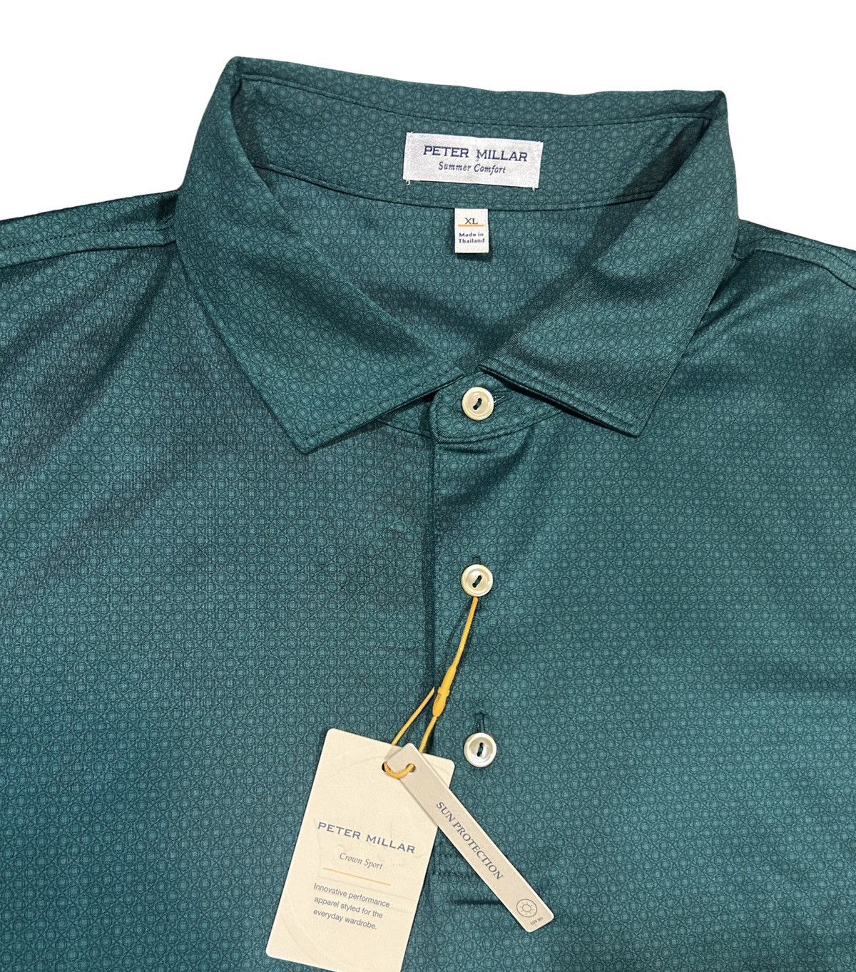 Peter Millar Peter Millar Midnight Green Tesseract Polo MA24CEK02S Size US XL / EU 56 / 4 - 2 Thumbnail