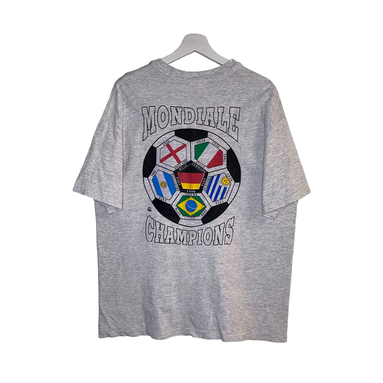 Vintage Vintage 90s Mondiale World Cup Champions Soccer Tee USA Size US XL / EU 56 / 4 - 1 Thumbnail