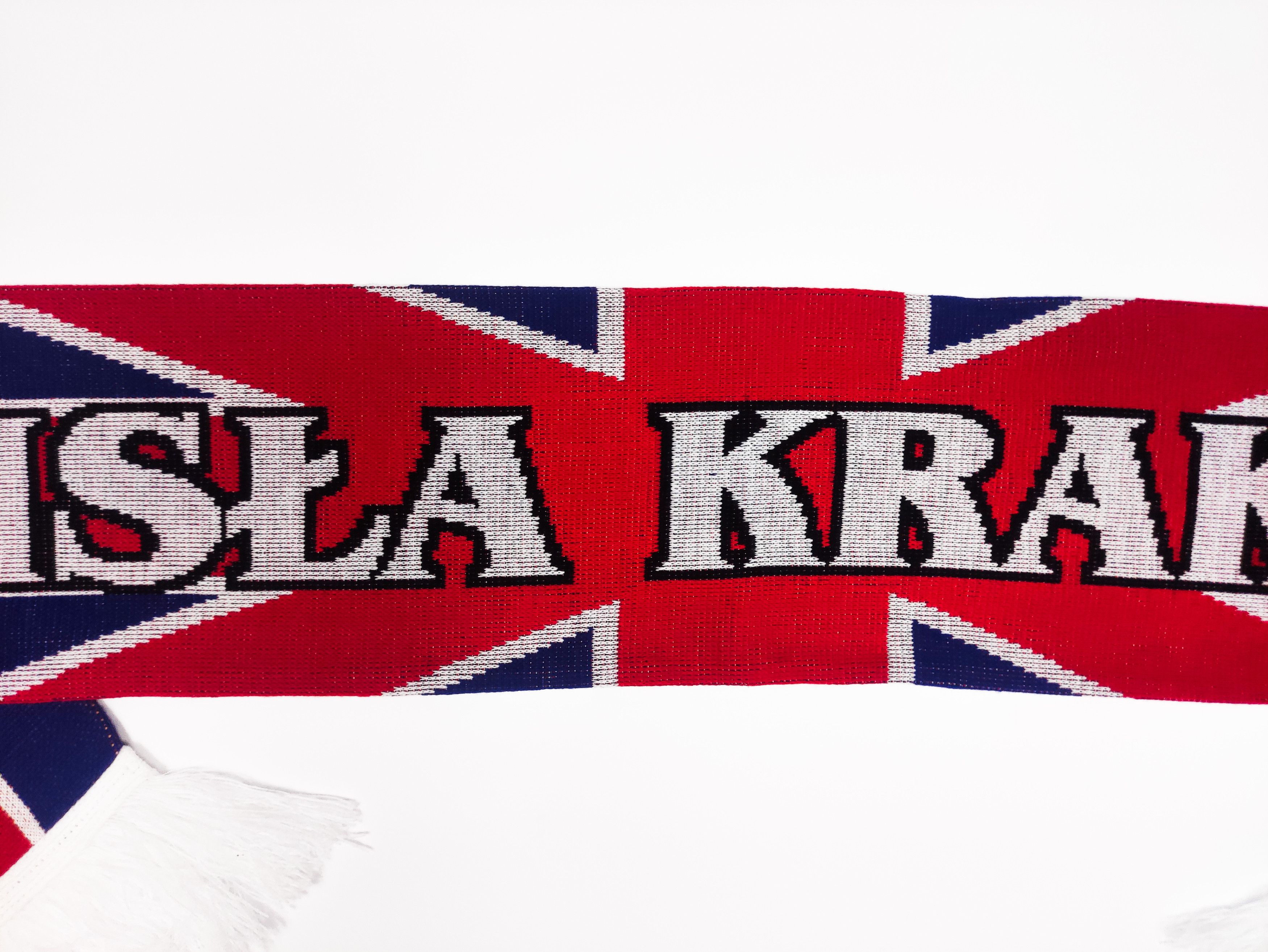 Other Wisla Krakow United Kingdom UK Scarf Hooligans Ultras Polen Size ONE SIZE - 2 Thumbnail