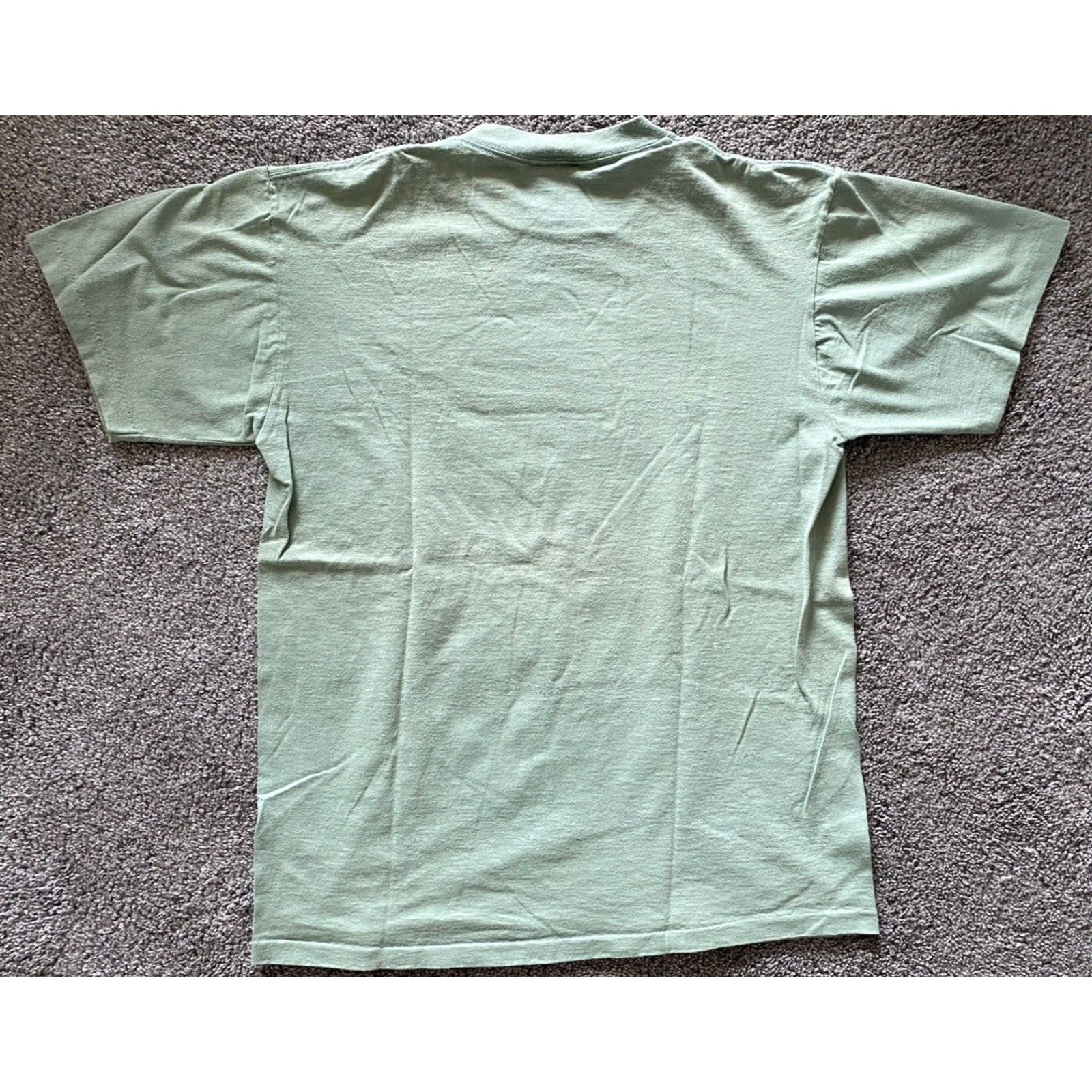Vintage VINTAGE Oneita T-Shirt Single Stitch Power Men’s Medium Green Hieroglyphics USA 90s Aztec Art Nature Short Sleeve Mens Size US M / EU 48-50 / 2 - 2 Thumbnail