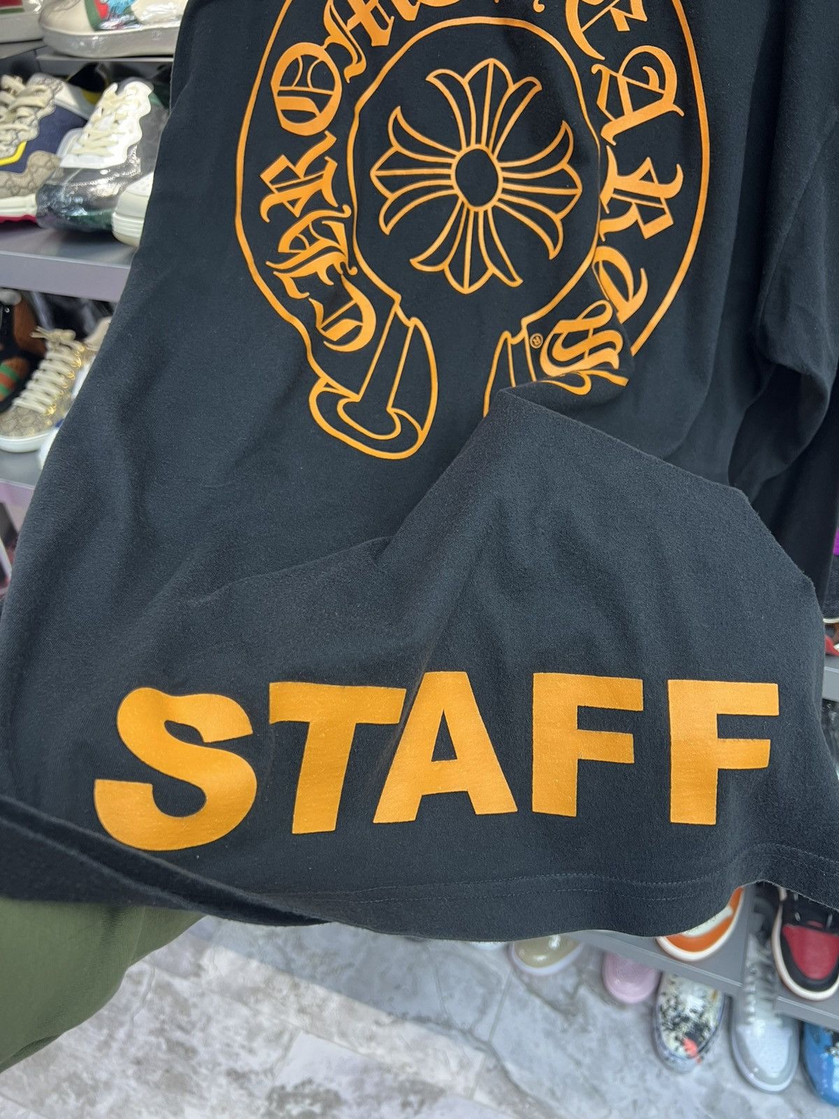 Chrome Hearts Chrome Hearts Orange/Black Staff Long Sleeve Size US XXL / EU 58 / 5 - 4 Thumbnail