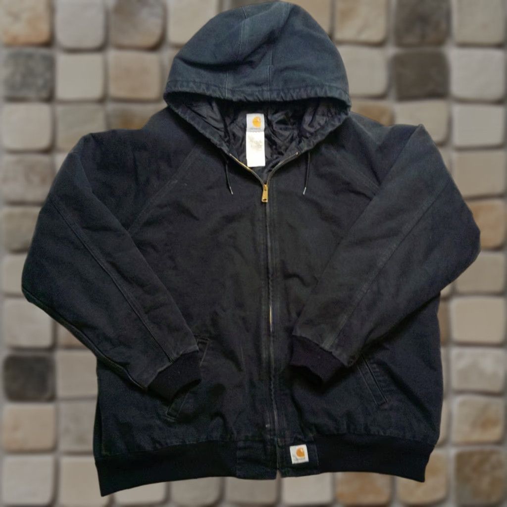 Carhartt VINTAGE Carhartt Hooded Men's Quilt Lined Jacket 3XL Ranch Workwear Coat J268 Black Size US XXL / EU 58 / 5 - 1 Thumbnail