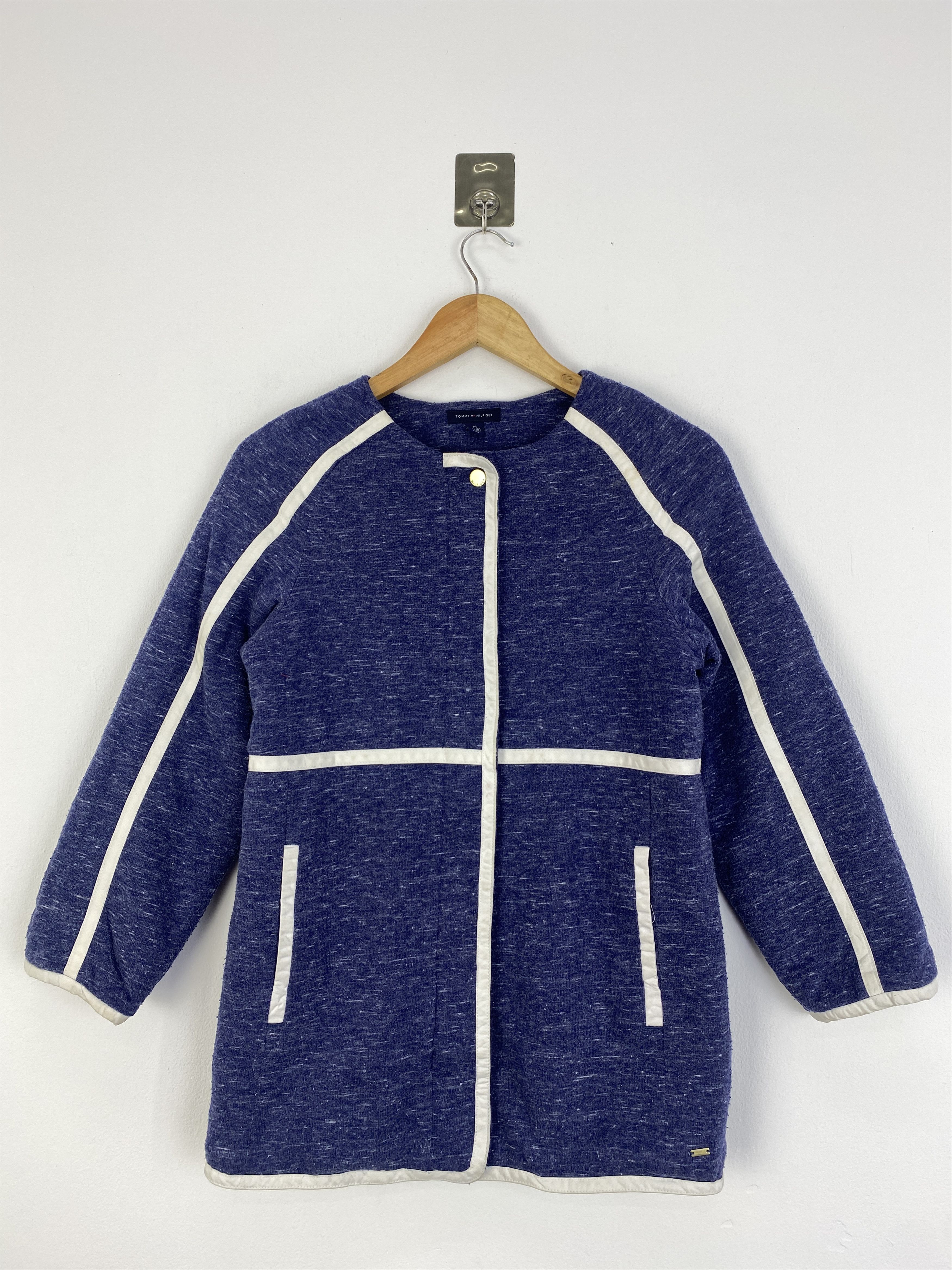 Tommy Hilfiger Vtg Tommy Hilfiger Knit Blazers with white trim JA0192 Size US M / EU 48-50 / 2 - 1 Thumbnail