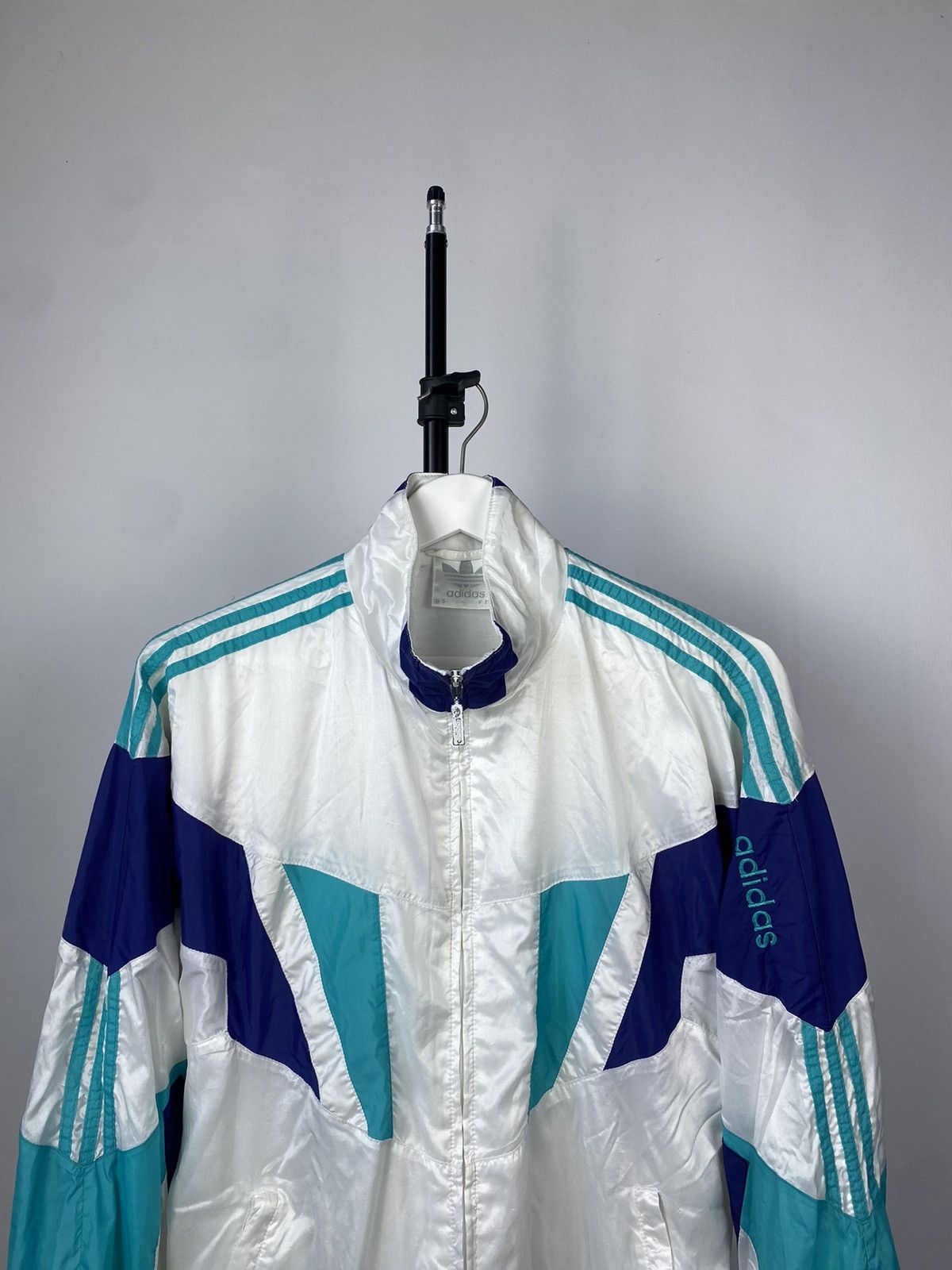 Adidas × Vintage Vintage Adidas Nylon Track Full Zip Y2K Jacket Size US M / EU 48-50 / 2 - 2 Thumbnail