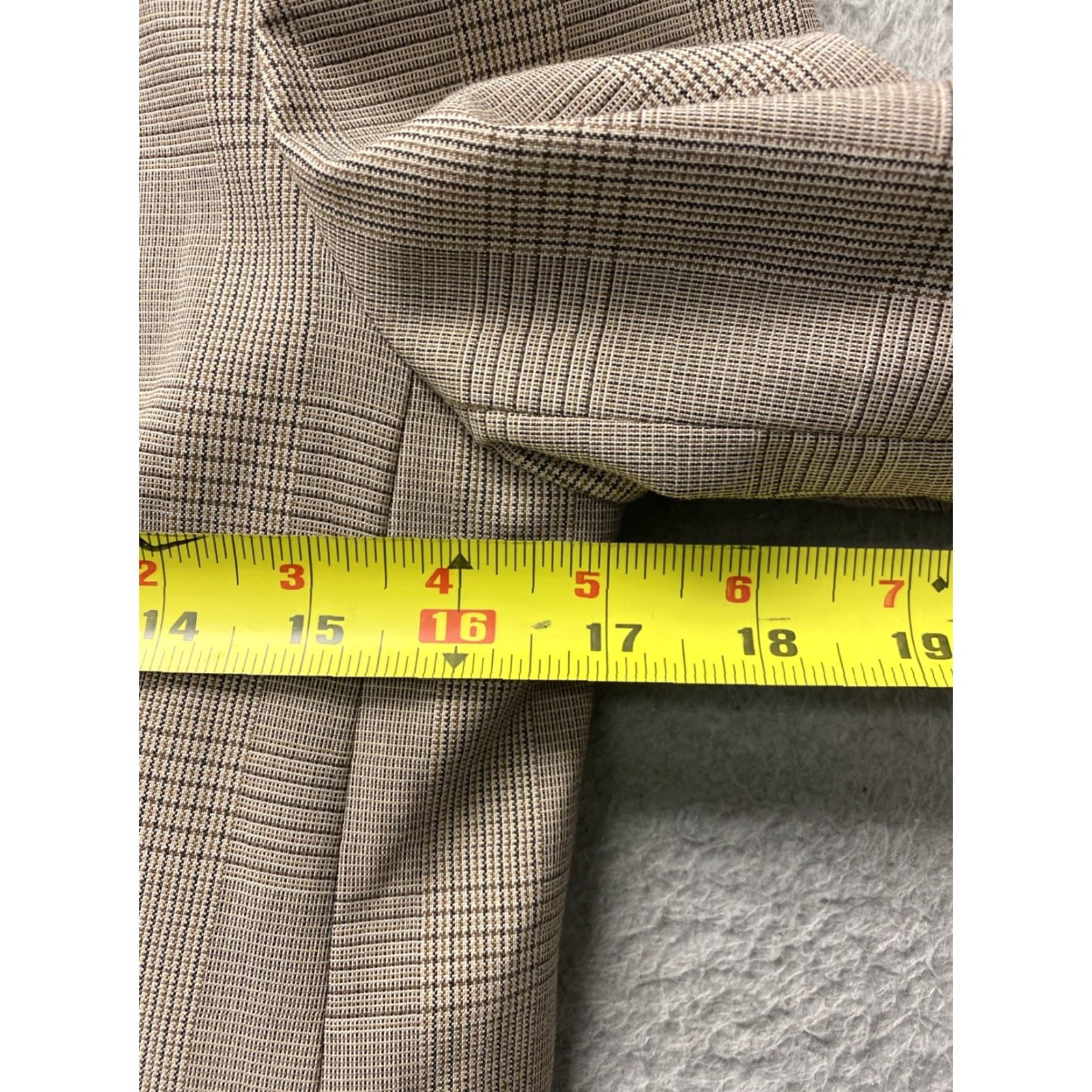 Calvin Klein CALVIN KLEIN VINTAGE Glen Plaid Pant Suit 2 Piece Set Blazer Trouser Women Size 4 Brown Workwear Skinny Fit Size 27" / US 4 / IT 40 - 6 Thumbnail