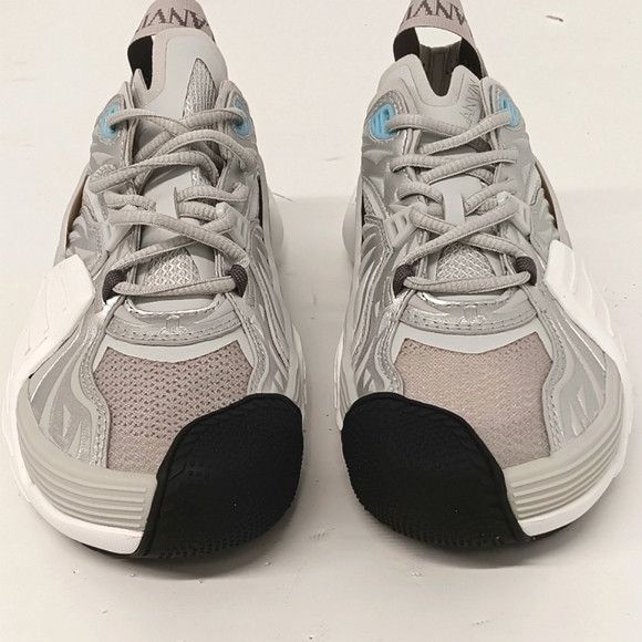 Lanvin Lanvin Flash X Silver Mesh Low-Top Sneakers - EU36/US6 Size US 6 / IT 36 - 4 Thumbnail