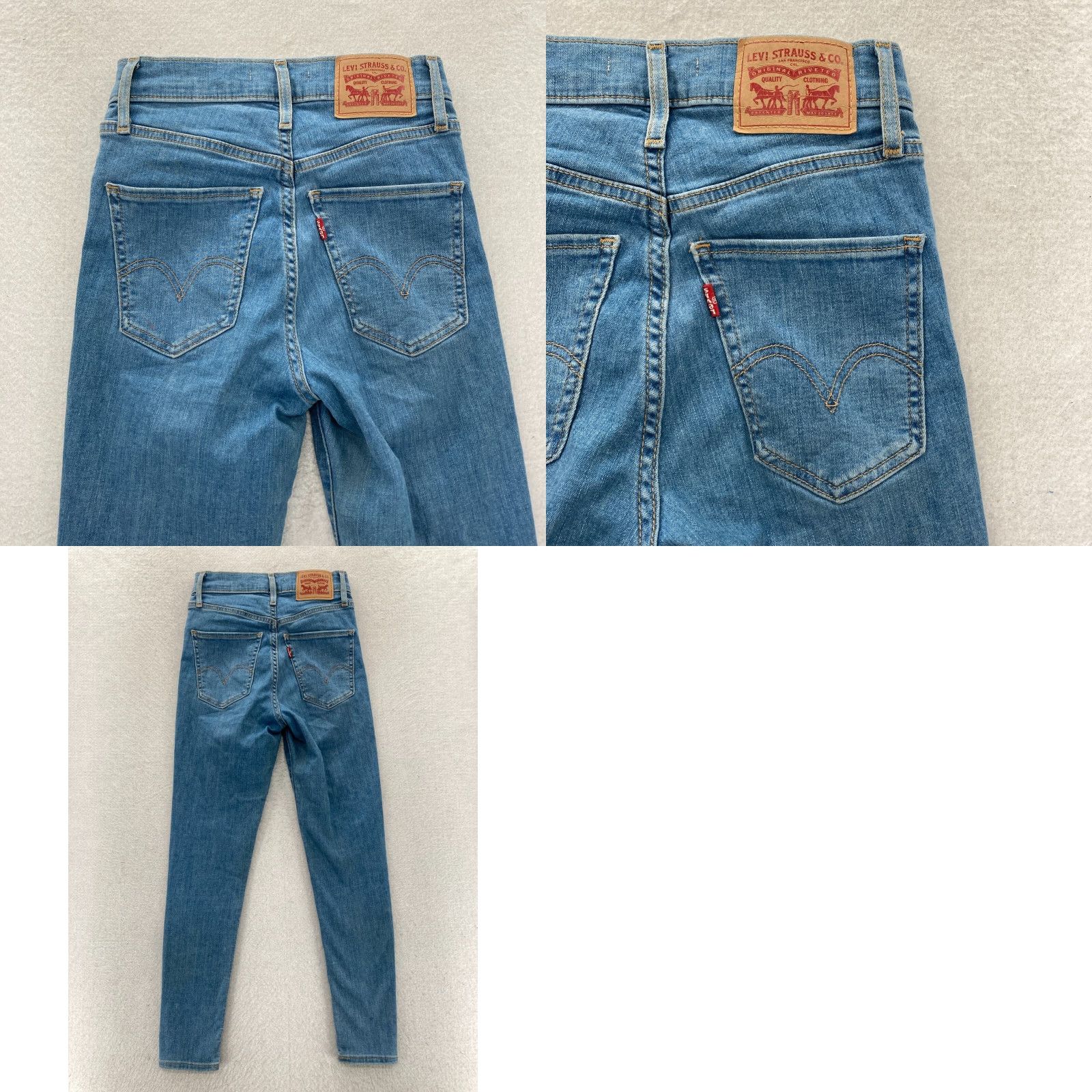 Levi's Levi's Mile High Super Skinny Jeans Women's 24 Blue Denim Button Fly Stretch Slim 5-Pocket Modern Casual Size 42" / US 20 - 9 Thumbnail