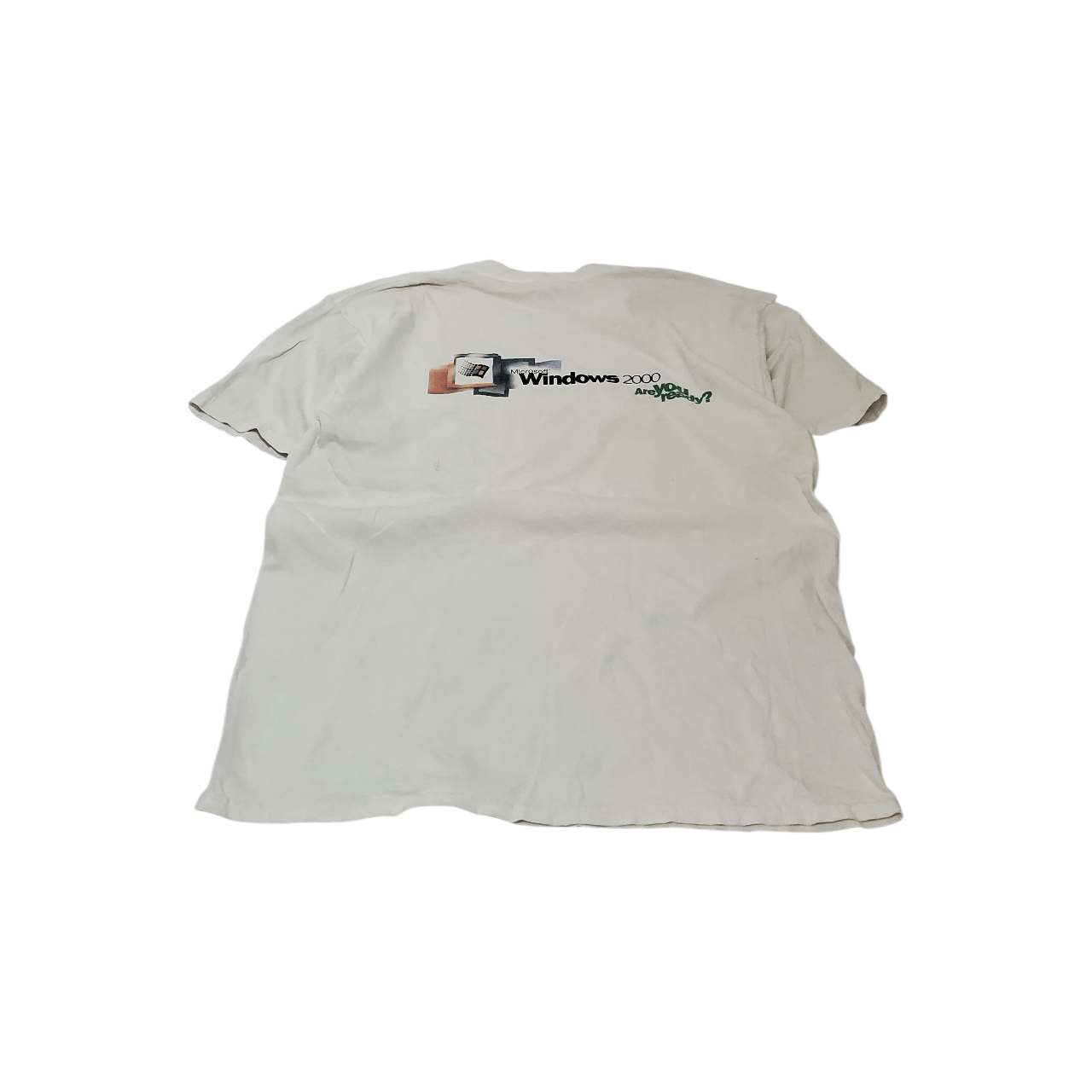 Vintage Y2K Windows 2000 Are You Ready T-Shirt Size US L / EU 52-54 / 3 - 4 Thumbnail