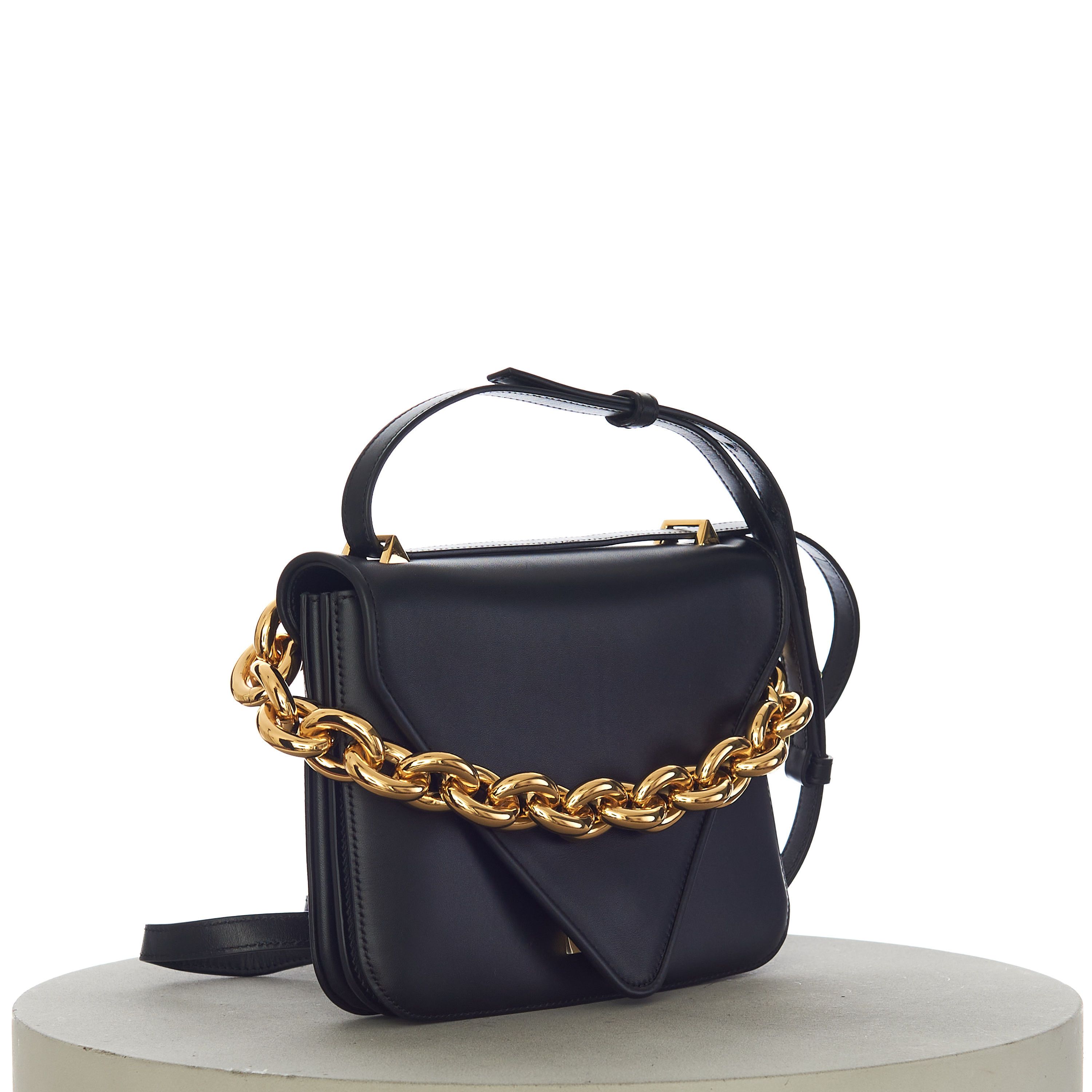 Bottega Veneta MOUNT Small Envelope Chain Bag In Black Leather Size ONE SIZE - 8 Thumbnail