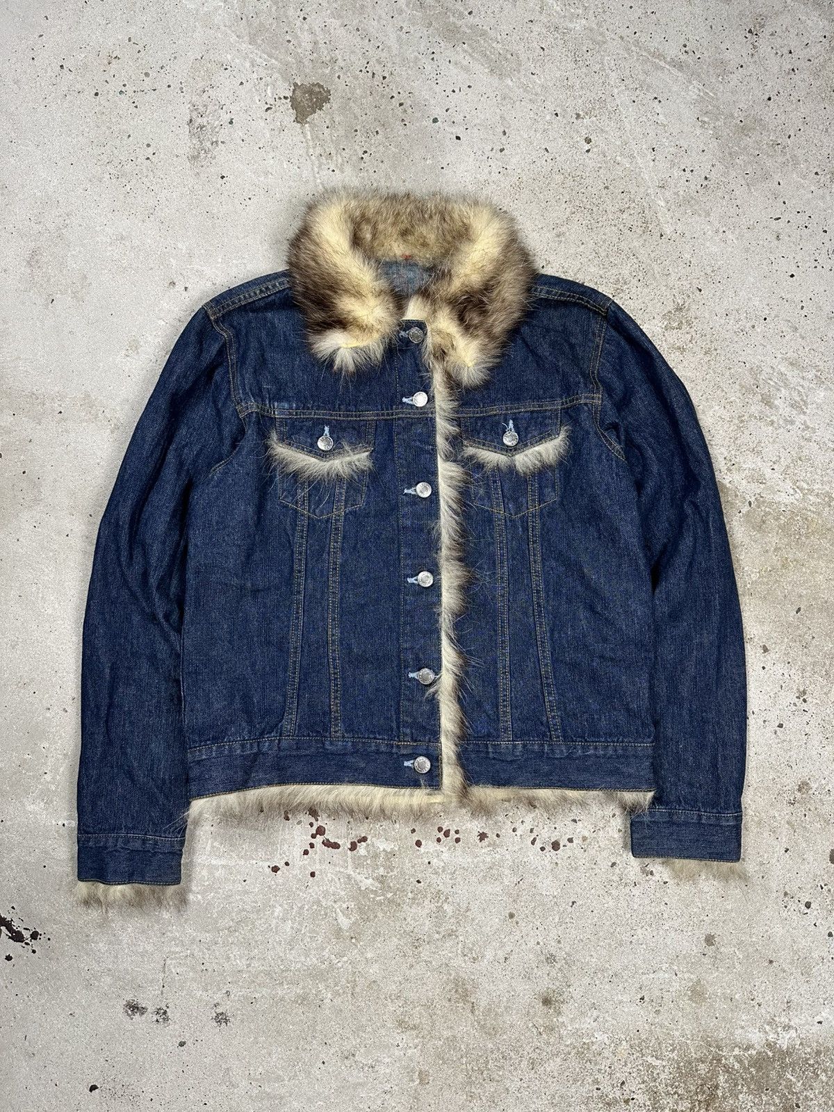 vintage far coat y2k archive archive grunge fur gimmick coat y2k