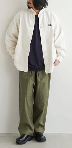 blurhms blurhms ROOTSTOCK Cotton Satin Baker Pants bROOTS23S02 Size US 32 / EU 48 - 1 Thumbnail