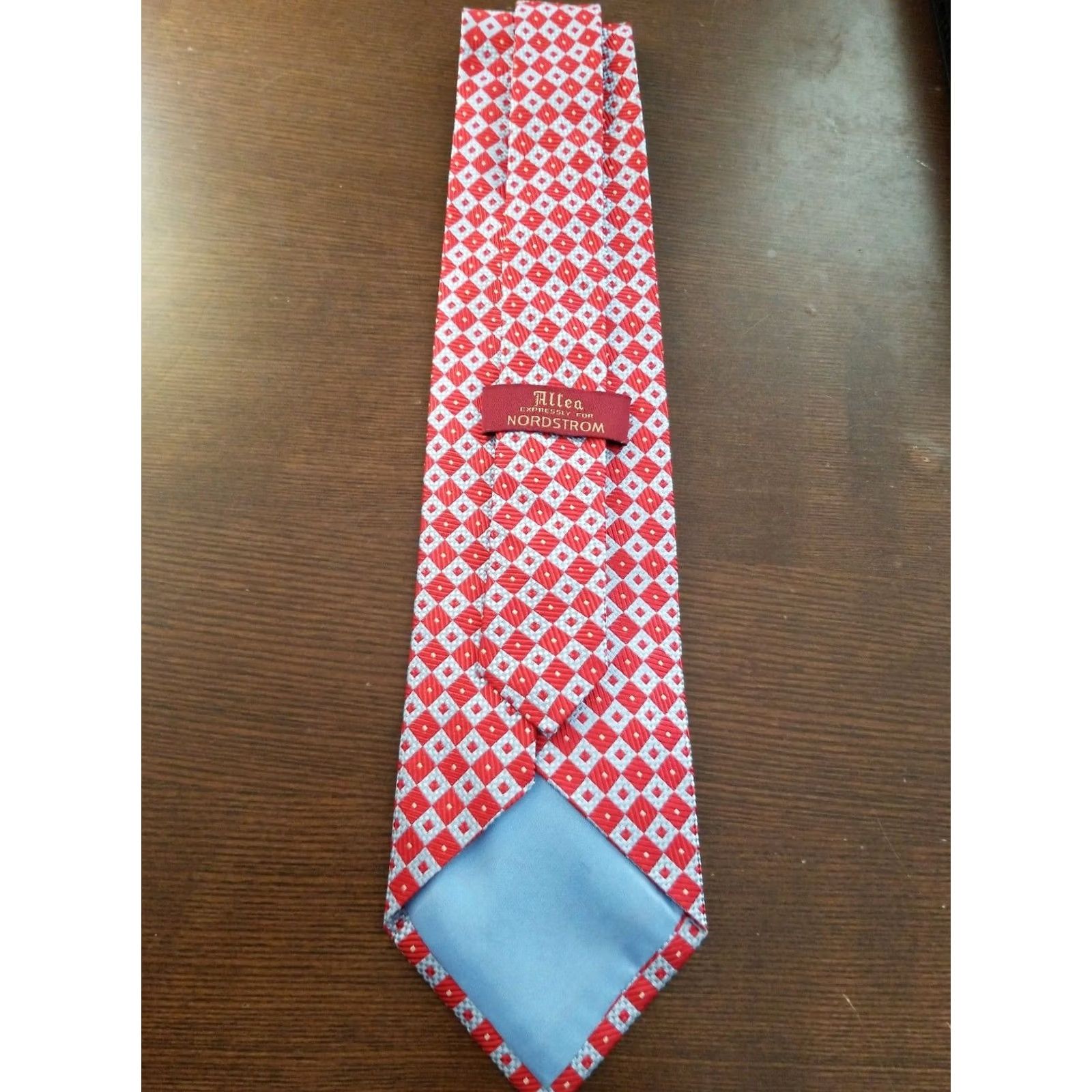 Nordstrom ALLEA TIE Neck Tie 100% Silk Made in Italy Multi-Color Geometric Nordstrom Geometric Pattern Mens 57-60in Classic PMID Size ONE SIZE - 3 Thumbnail