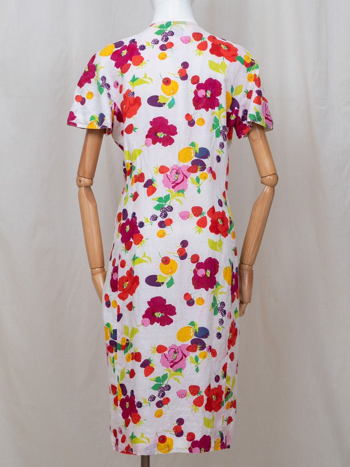 Gucci Gucci | 1980s Floral & Fruit Print Dress Size M / US 6-8 / IT 42-44 - 4 Thumbnail