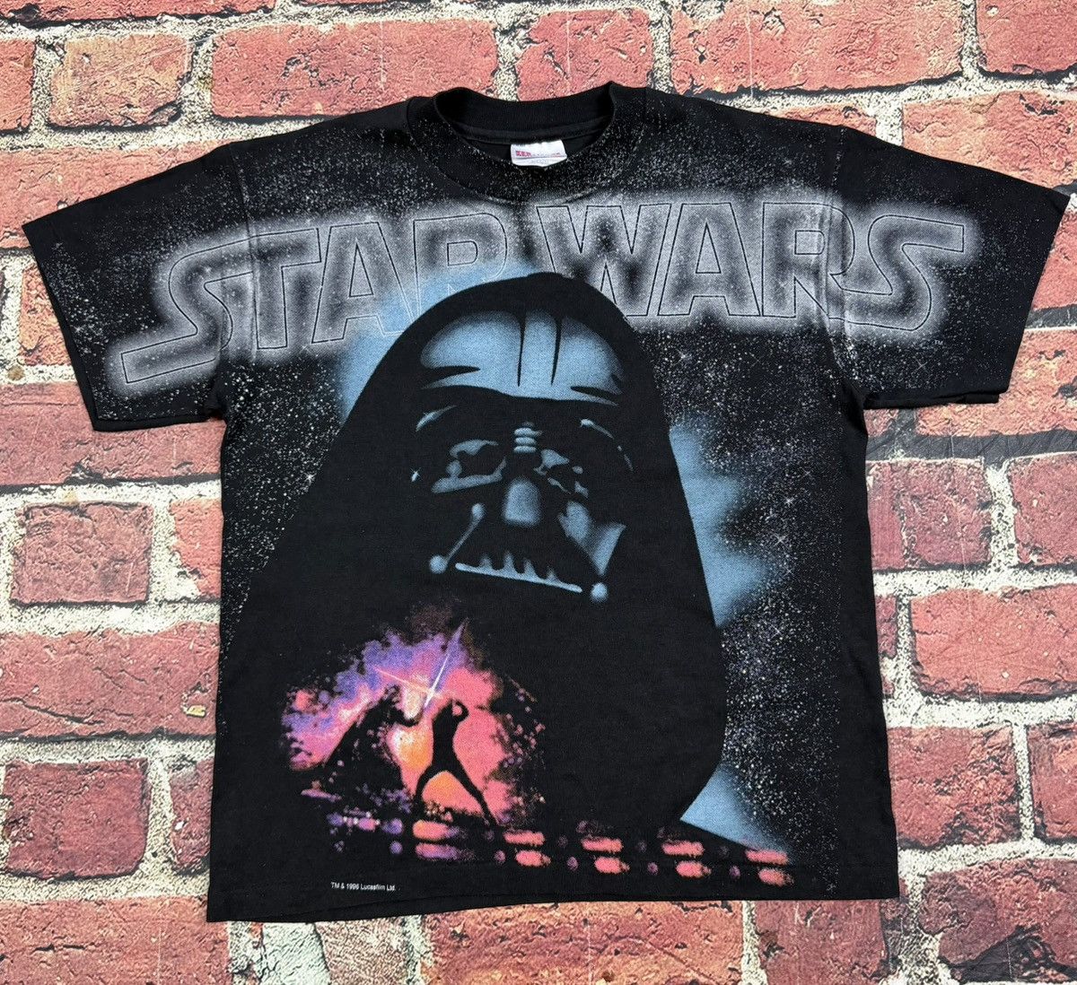 Star Wars Vintage Star Wars Darth Vader AOP T Shirt 1996 Youth Large Size US S / EU 44-46 / 1 - 1 Thumbnail