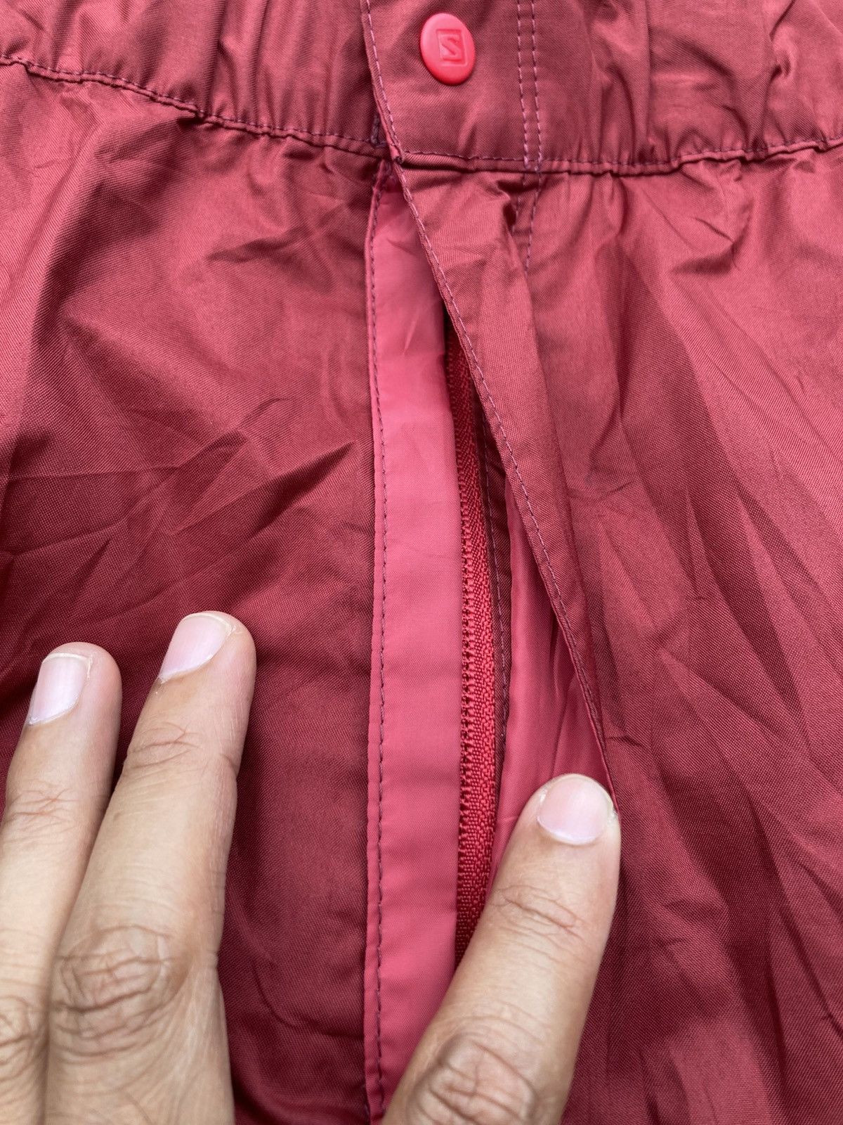 Salomon Salomon Maroon Polyester Track Insulated Thermal Pants Size US 32 / EU 48 - 4 Thumbnail