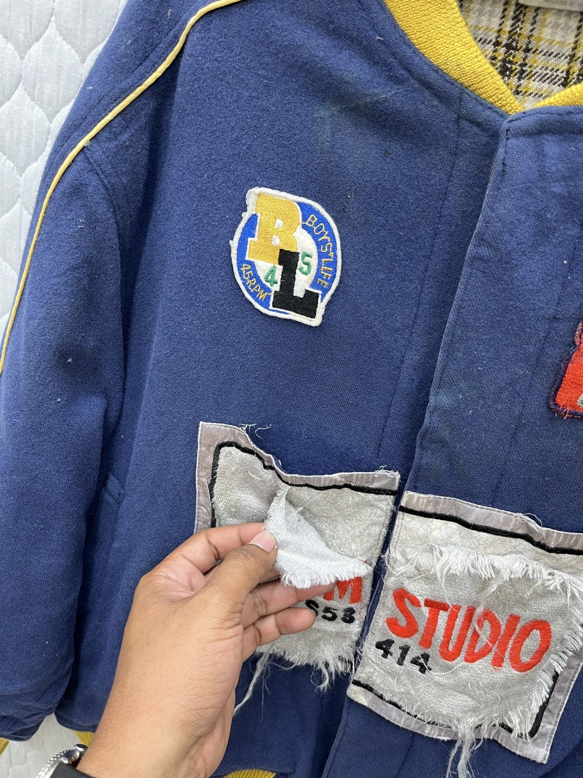 45rpm × Vintage 🔥🔥🔥ARCHIVE VTG 45RPM BOMBER JACKET Size US S / EU 44-46 / 1 - 16 Thumbnail