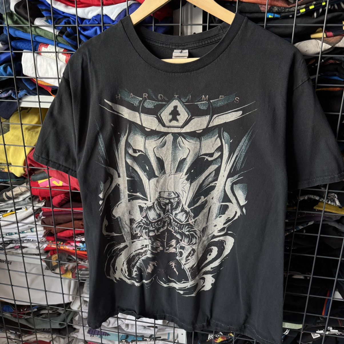 Anime Naruto Shippuden Kakashi Hatake "Hard Times" Anime T-Shirt Size US L / EU 52-54 / 3 - 2 Thumbnail