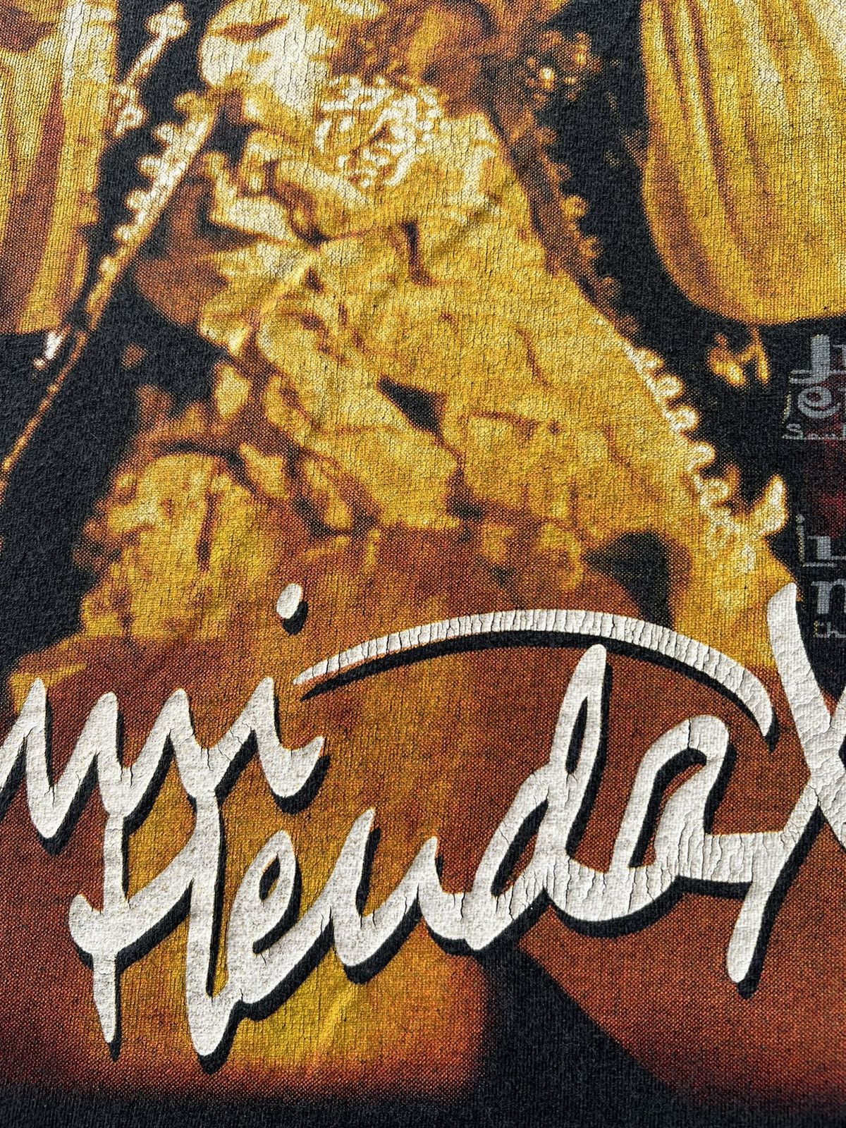 Band Tees Vintage 90s Jimi Hendrix South Saturn Delta Black T-shirt Size US S / EU 44-46 / 1 - 7 Thumbnail