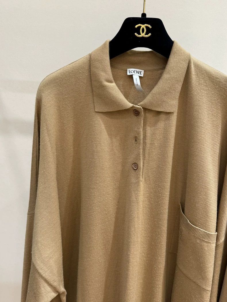 Loewe Loewe Camel polo collar knit sweater Size M / US 6-8 / IT 42-44 - 2 Thumbnail