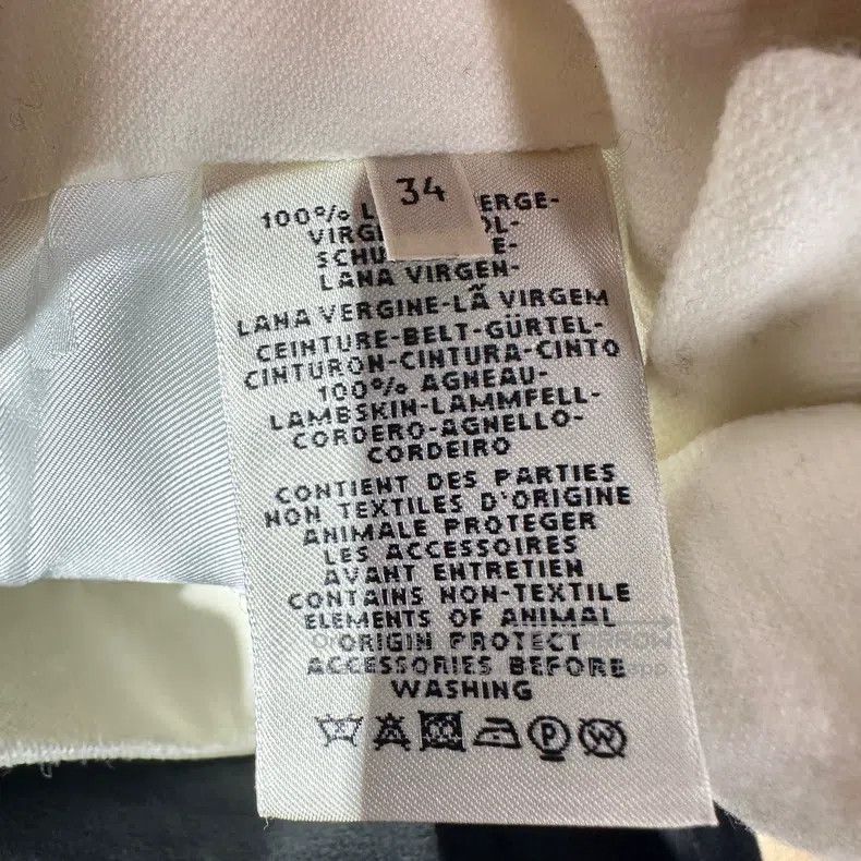 Hermes Hermes Contrast Leather Belted Wool Skirt Size 42" / US 20 - 4 Thumbnail