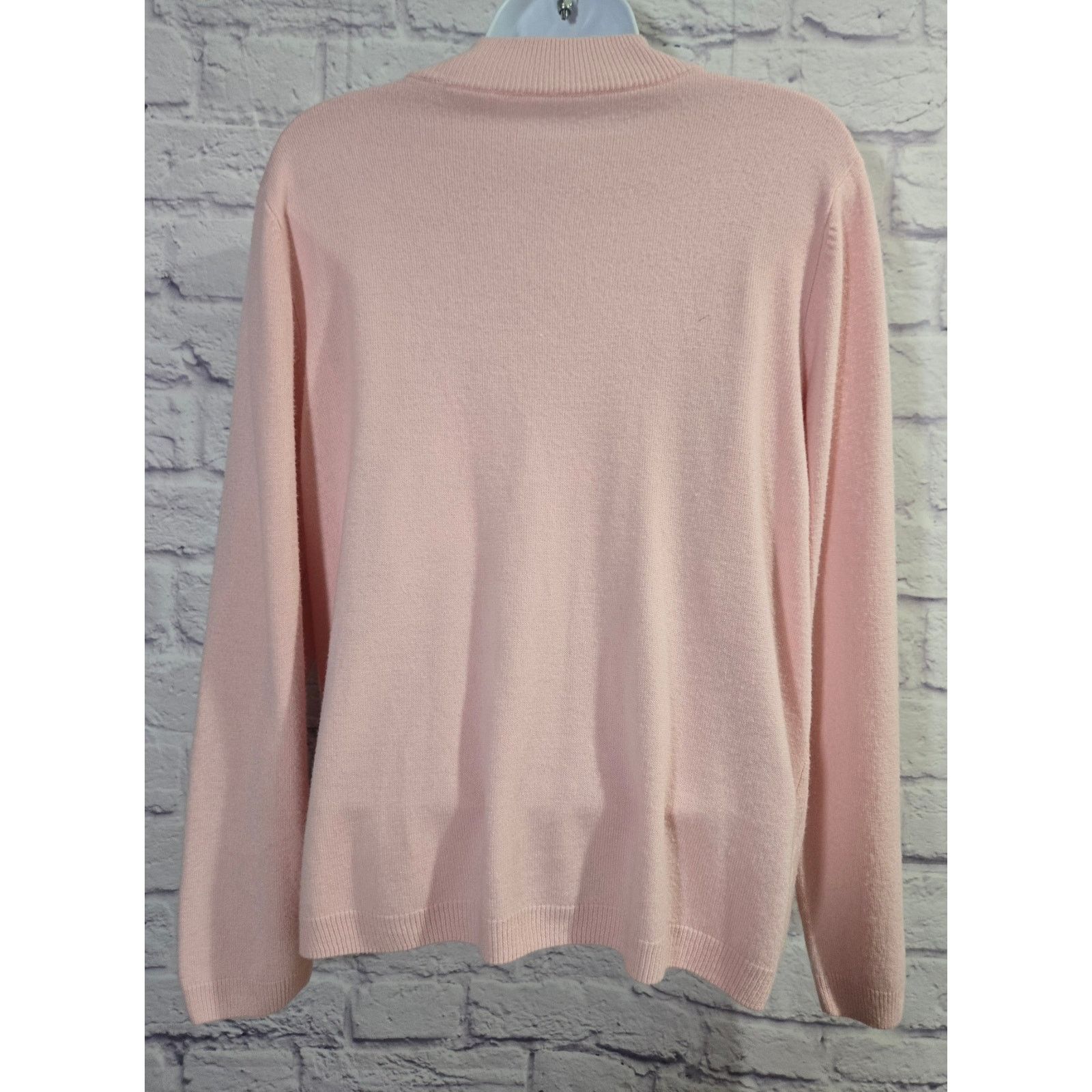 Other Pink Cable Knit Long Sleeve Lightweight Sweater Top Large Size L / US 10 / IT 46 - 3 Thumbnail