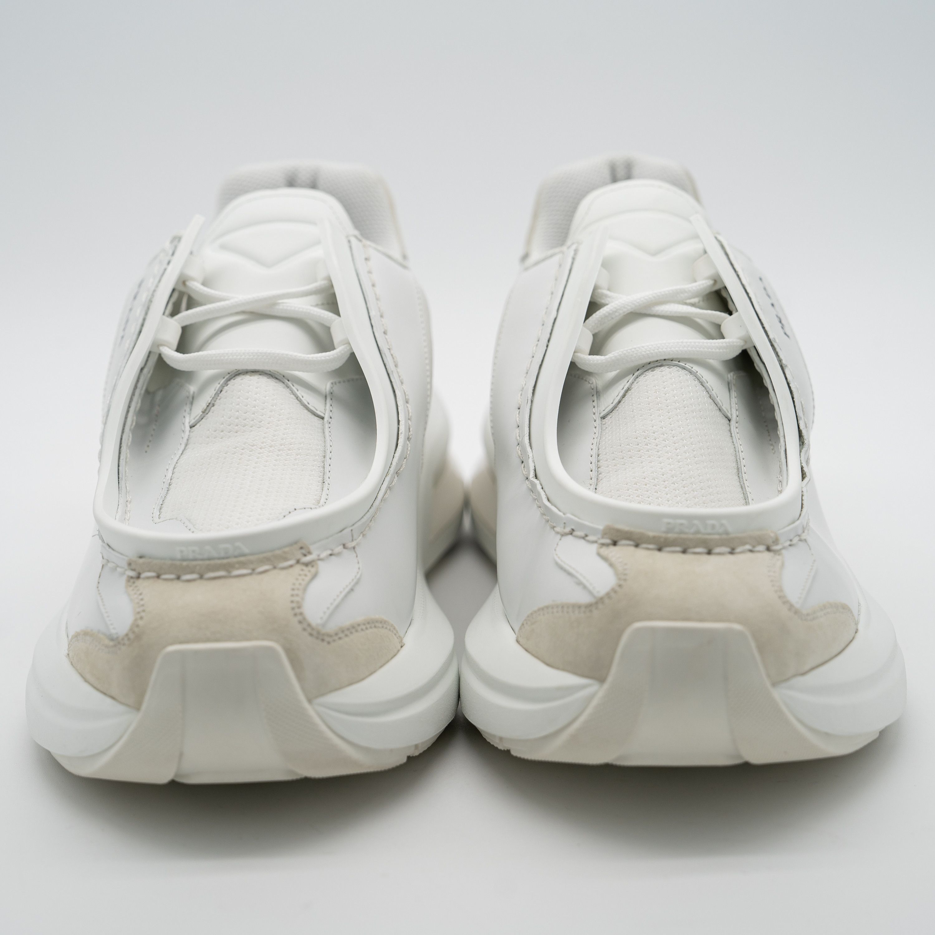 Prada 9.5uk 10.5 US Prada Systeme Leather Sneakers White Size US 10.5 / EU 43-44 - 2 Thumbnail