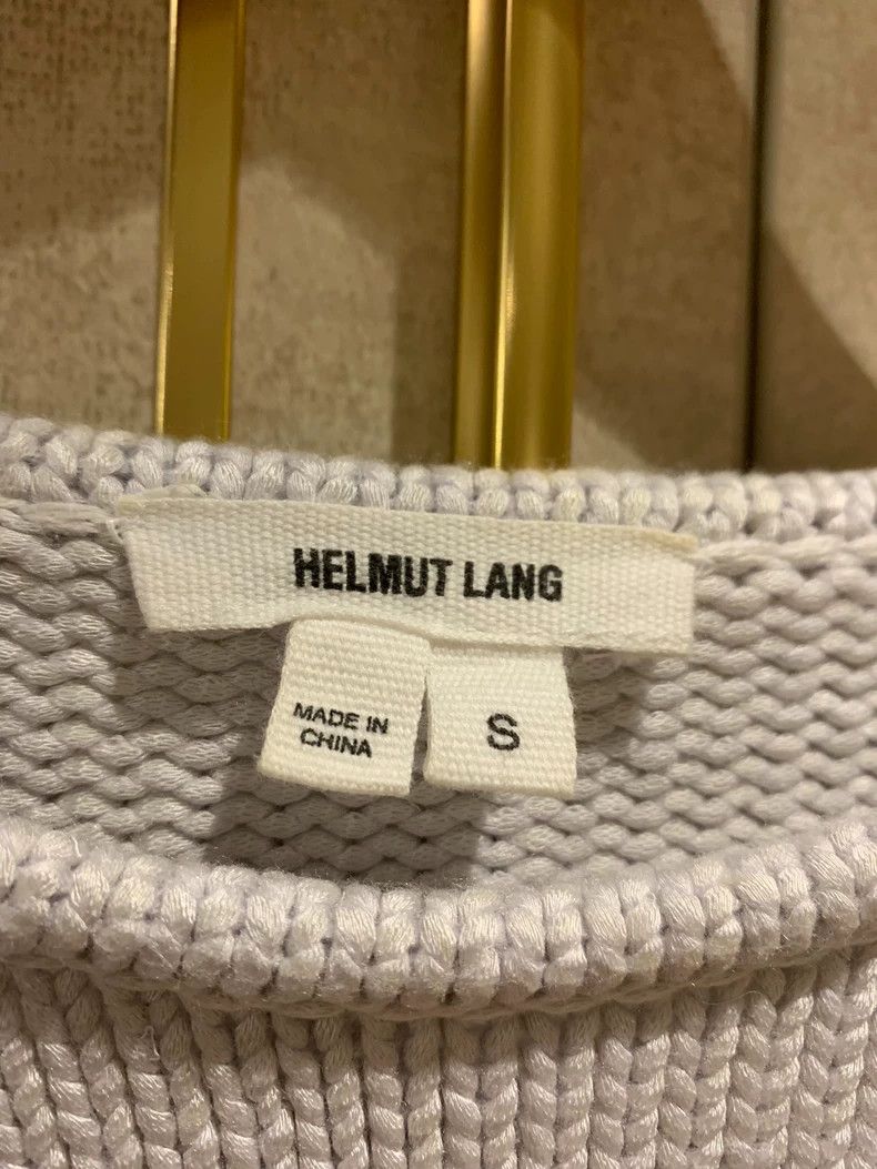 Helmut Lang HELMUT LANG Light grey knit top Size S / US 4 / IT 40 - 6 Thumbnail