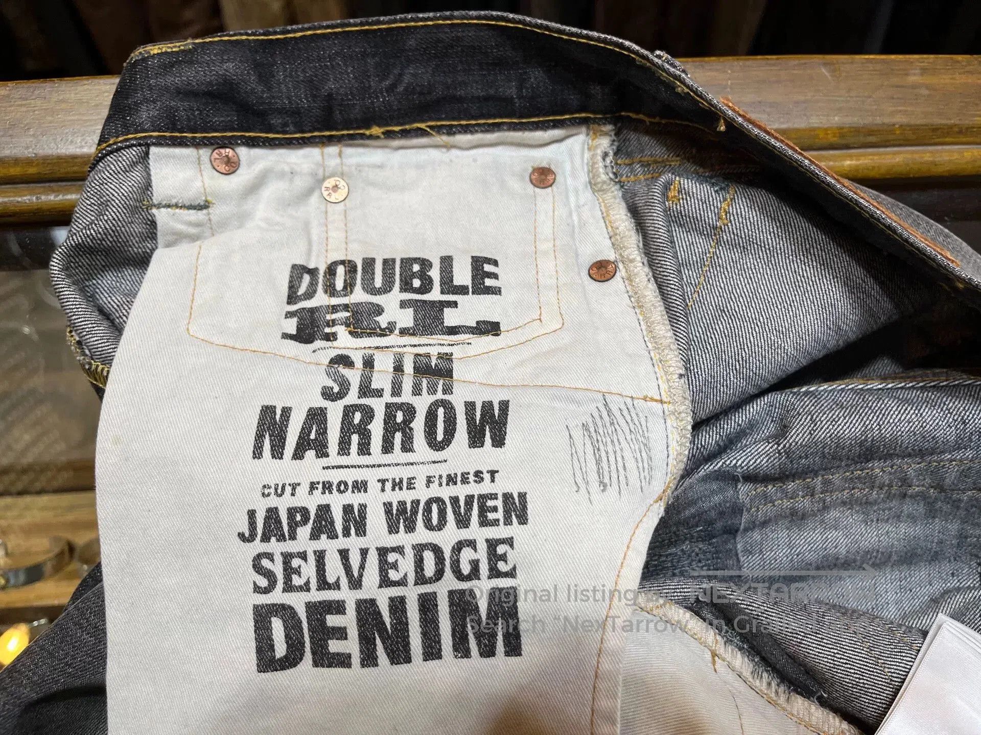 RRL Ralph Lauren distressed rrl denim jeans in gray. Size US 31 - 6 Thumbnail