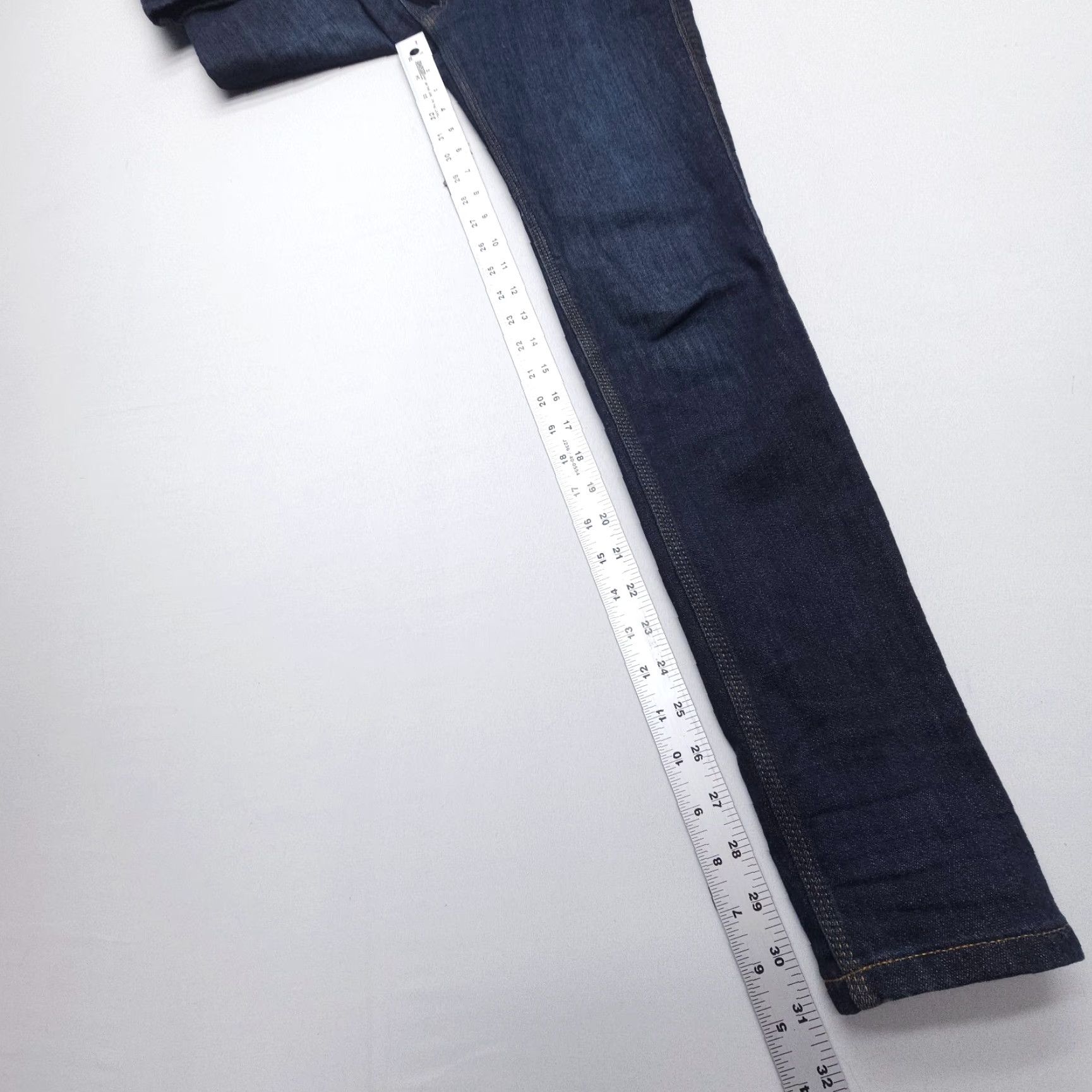 Vintage DU/ER Stay Dry Skinny Jeans Women Size 25 x 31 Blue Dark Warm Lined Cotton Blend Size 42" / US 20 - 6 Thumbnail