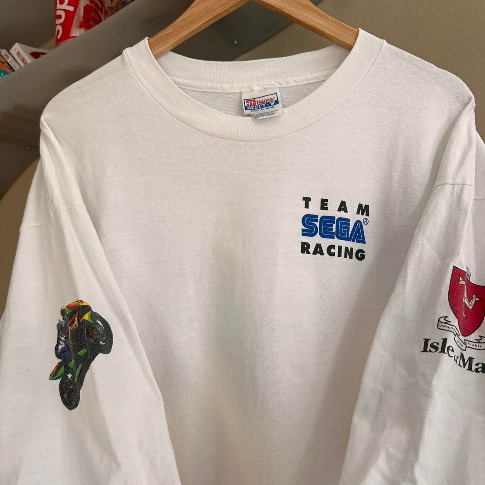 Hanes × Playstation × Vintage Vintage Sega Saturn / Arcade Manx TT Super Bike Shirt Size US XL / EU 56 / 4 - 4 Thumbnail