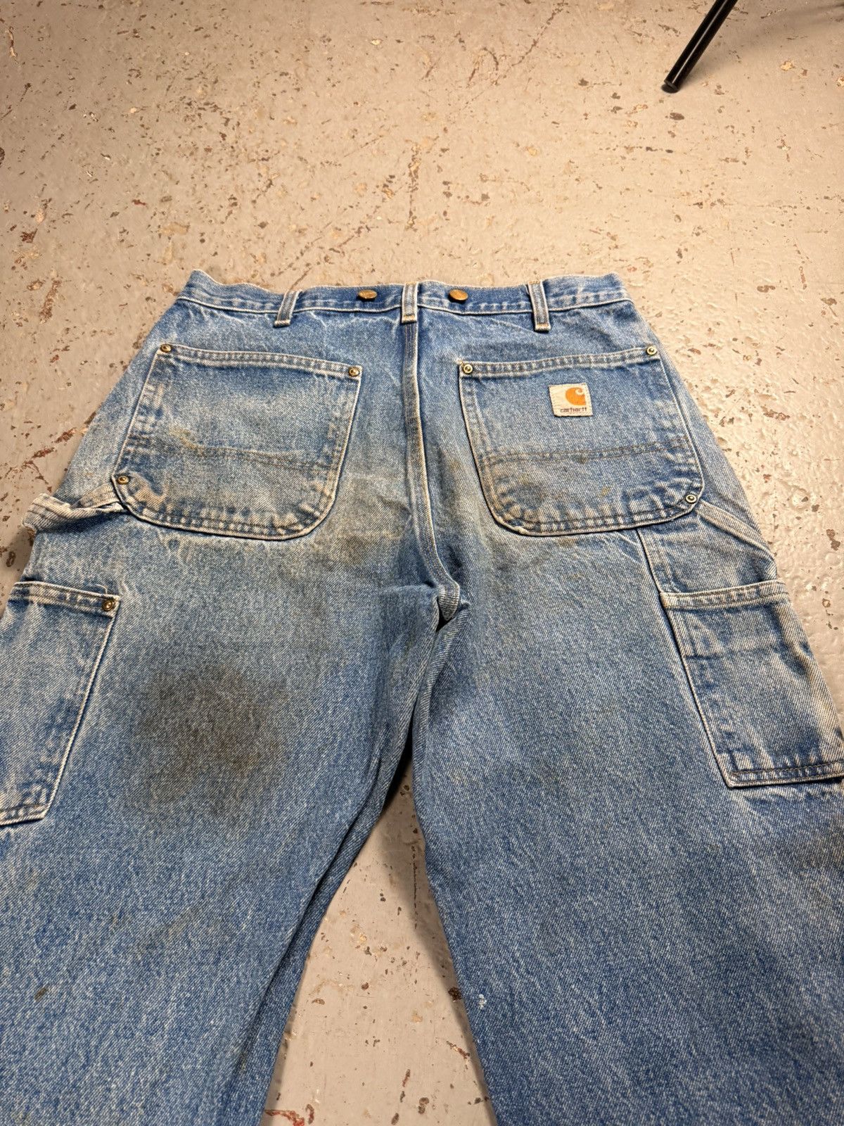Carhartt Insane Distressed Carhartt Denim Double Knee Carpenter Pants Size US 30 / EU 46 - 7 Thumbnail