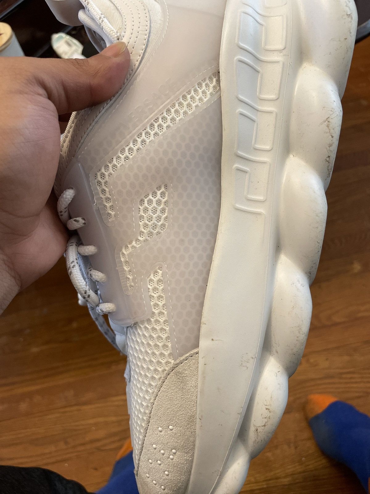 Versace Versace chain reactions(white) Size US 9.5 / EU 42-43 - 5 Thumbnail