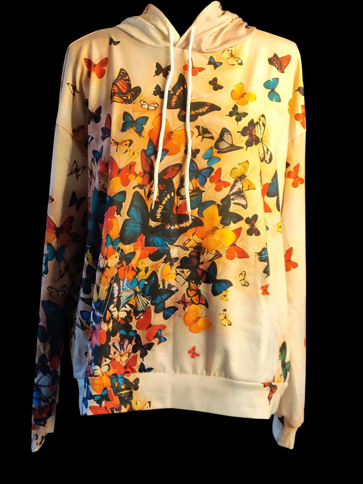 Other Butterfly Print Women's Hoodie Sweatshirt Size L / US 10 / IT 46 - 3 Thumbnail