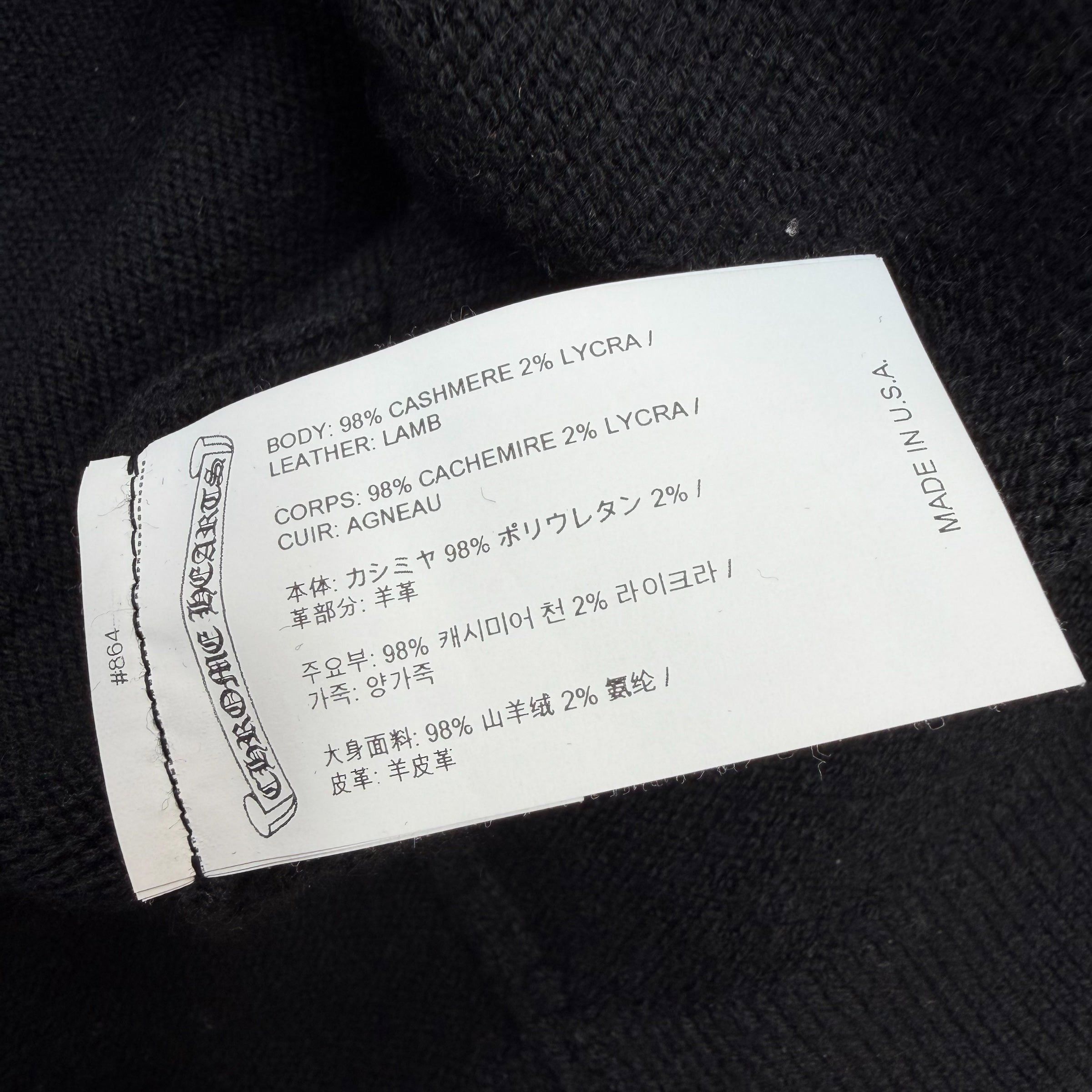 Chrome Hearts Chrome Hearts Leather Patch Cashmere Hoodie M Size US M / EU 48-50 / 2 - 7 Thumbnail