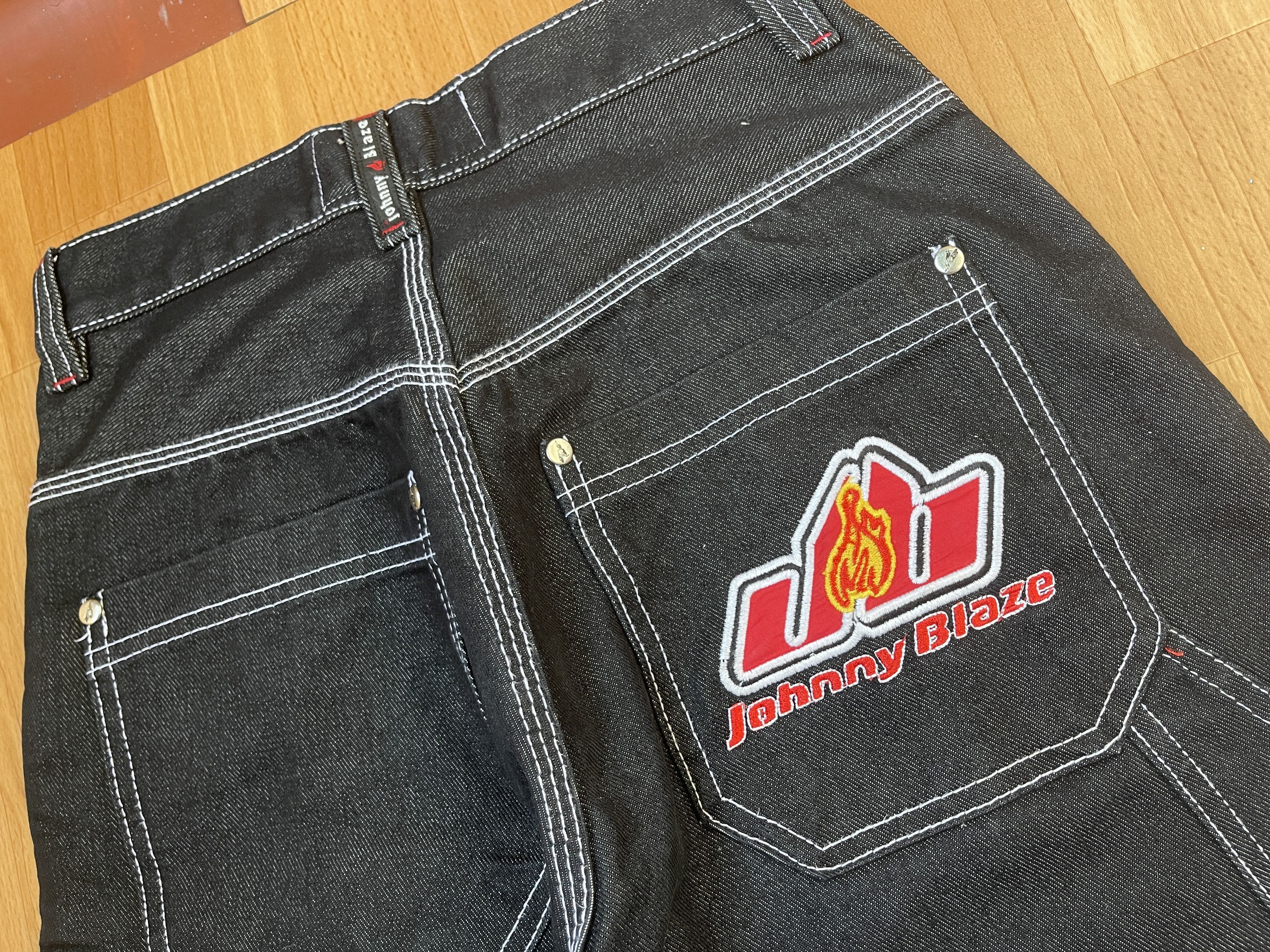 Wu-Tang Clan Johnny Blaze jeans shiny metallic silver baggy Wu Wear 26 Size US 26 / EU 42 - 5 Thumbnail