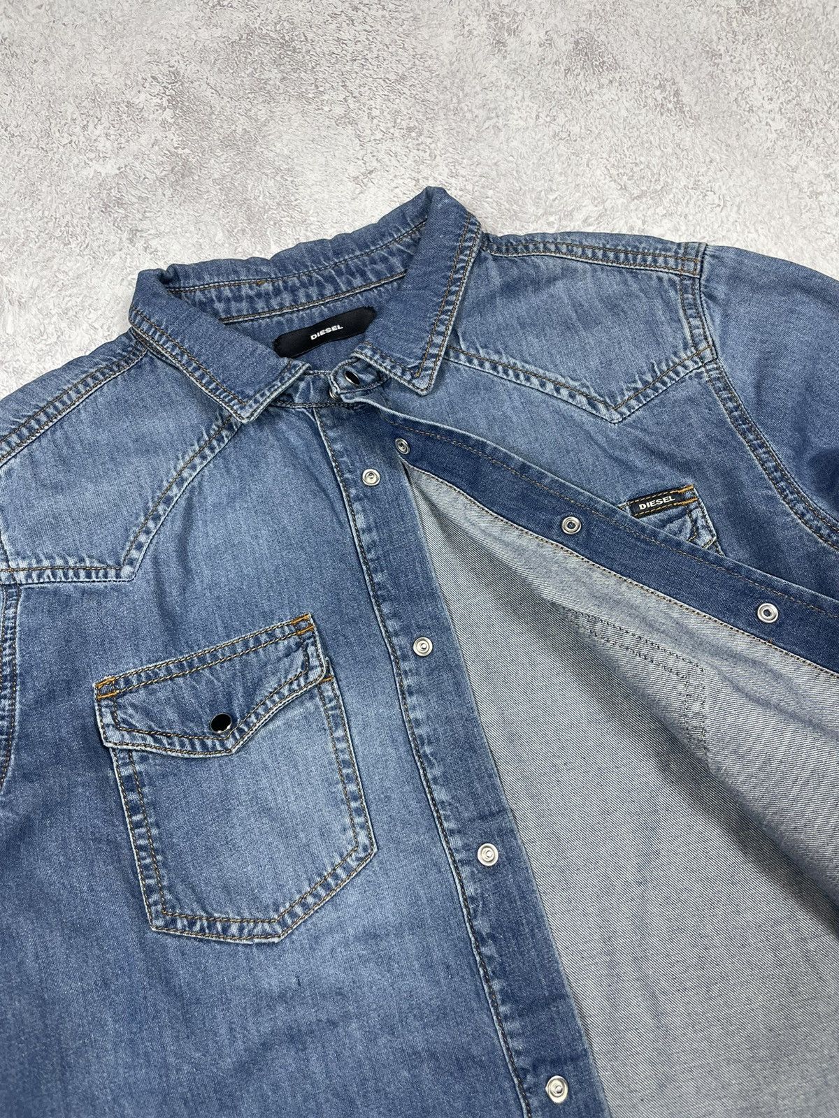 Diesel Diesel Denim Shirt Size L Size US L / EU 52-54 / 3 - 5 Thumbnail