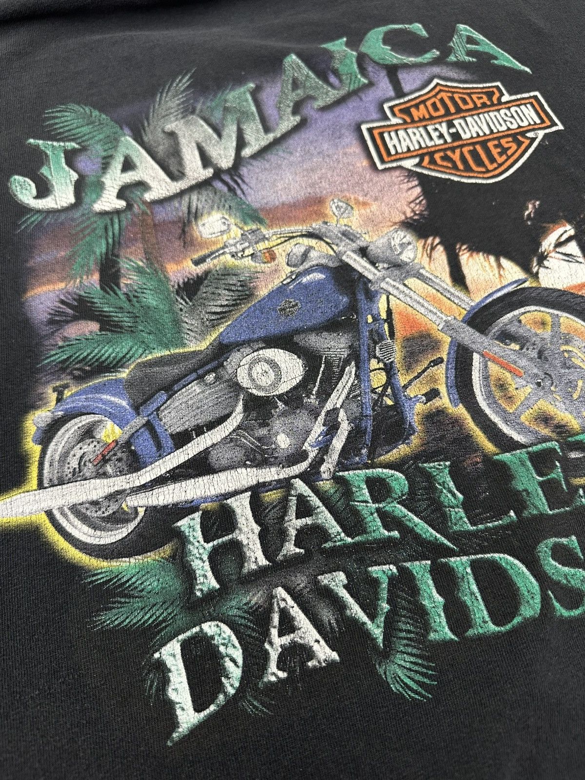 Harley Davidson Vintage Y2K Harley Davidson Jamaica Motorcycle Palm Trees L Size US L / EU 52-54 / 3 - 7 Thumbnail