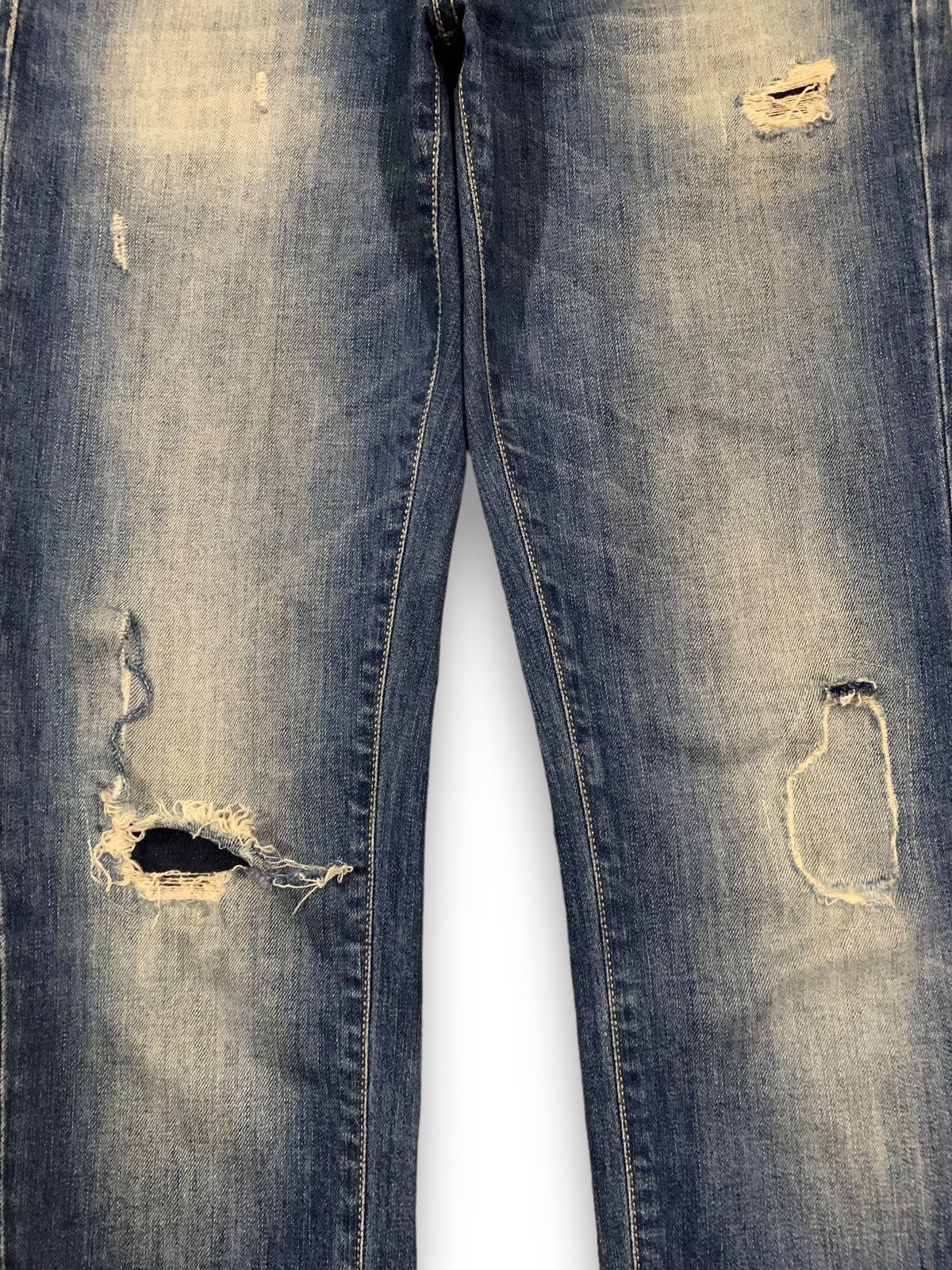Other Y2K Briglia 1949 Slim Fit Patched Distressed Grunge Jeans Size US 30 / EU 46 - 6 Thumbnail