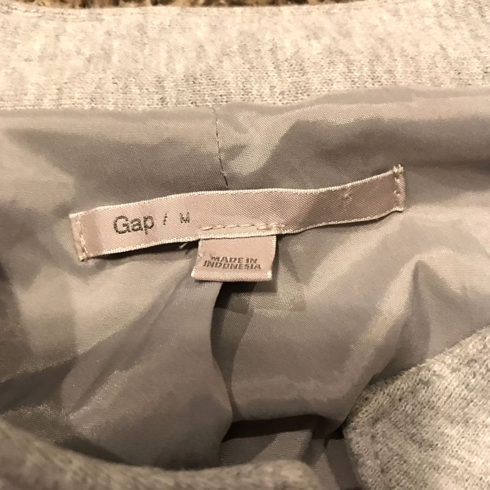 Gap Gap Womens Gray Crossbody Zip Up Jacket Cotton Blend Lined A40 Size M / US 6-8 / IT 42-44 - 2 Thumbnail