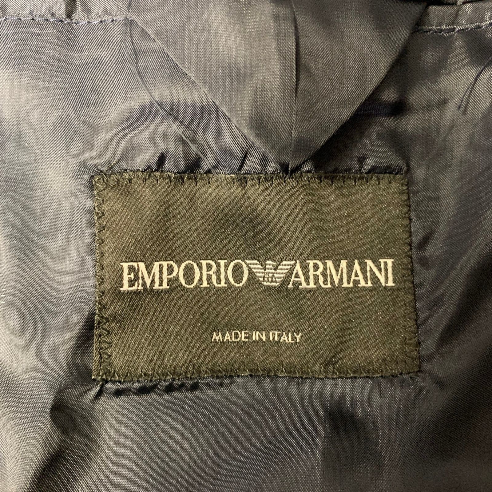 Emporio Armani Size 40 Navy Velvet Acetate Viscose Sport Coat Size 40R - 6 Thumbnail