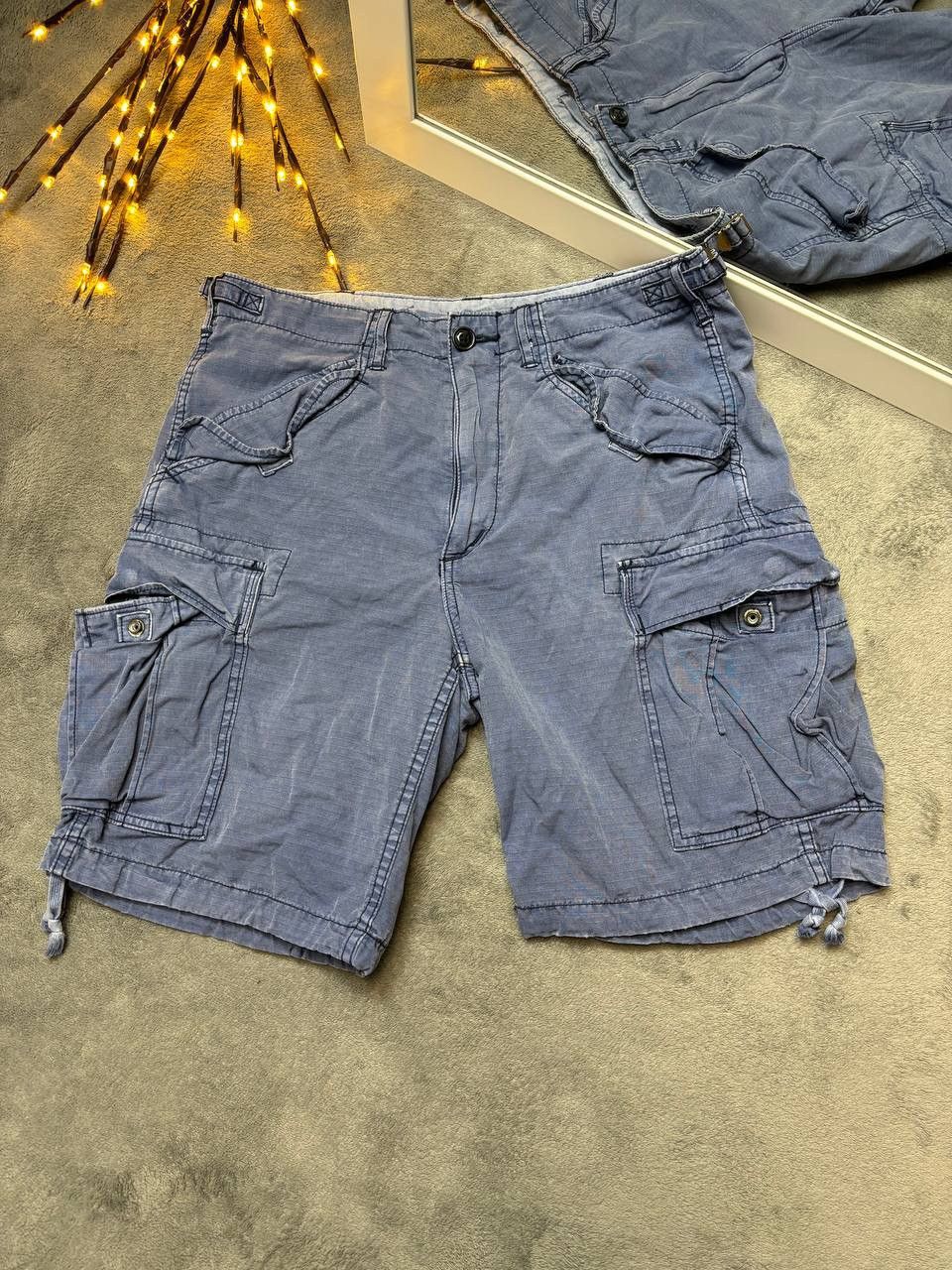 Pre-owned Polo Ralph Lauren X Ralph Lauren Y2k Polo Ralph Laurent Cargo Shorts Bermuda In Navy