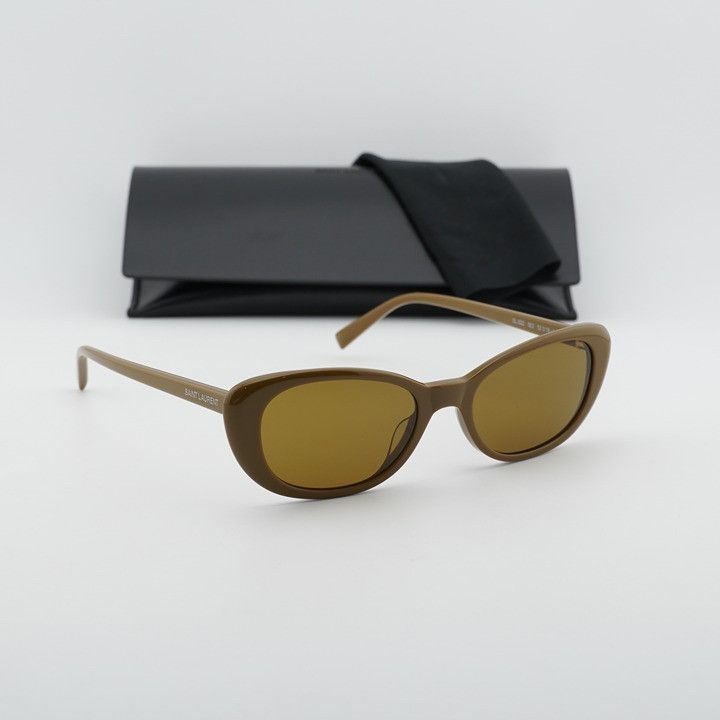 Saint Laurent Paris Saint Laurent SL822 003 Sunglasses Licorice Brown Cat Eye Size ONE SIZE - 10 Thumbnail