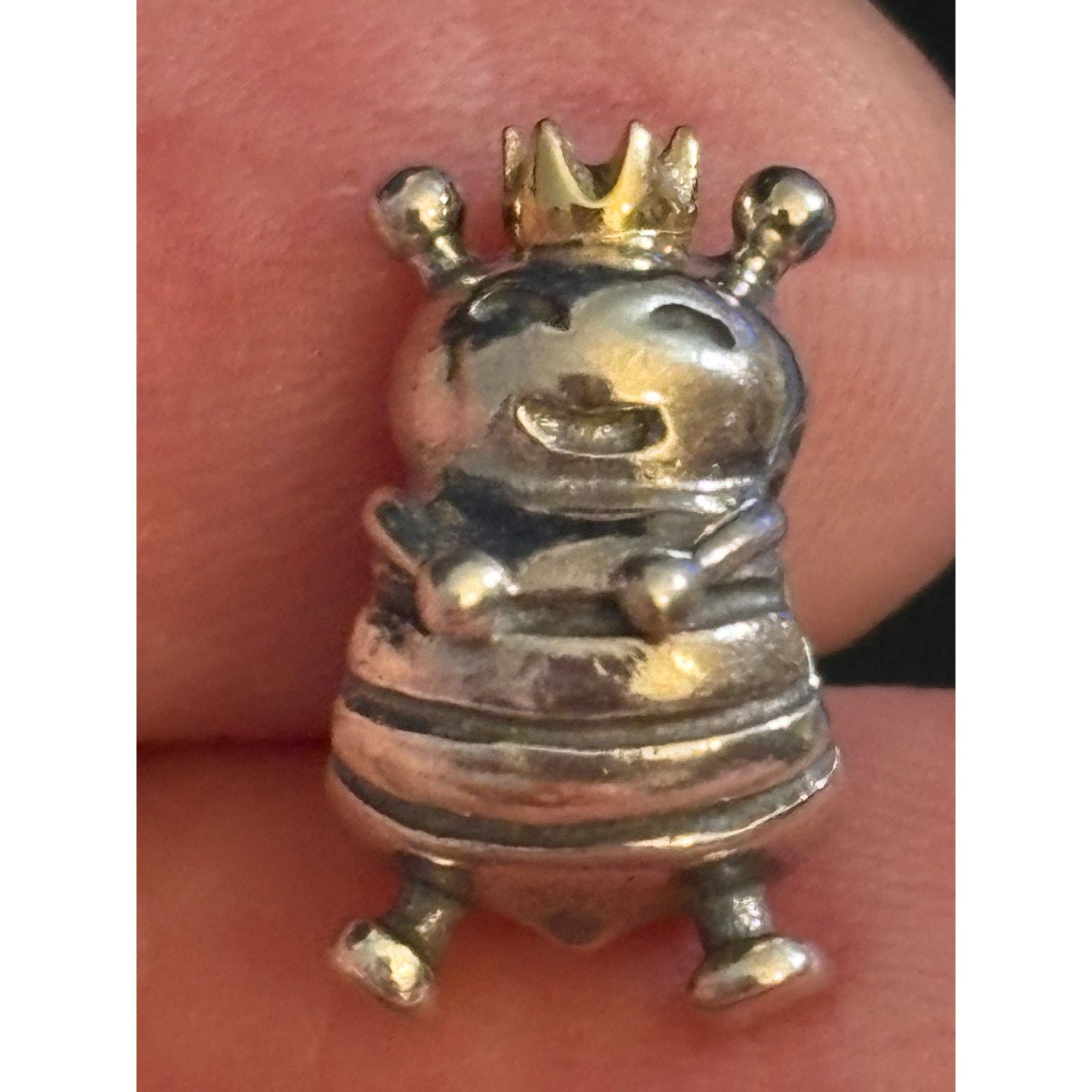 pandora Pandora Queen Bee Charm ALE 925 Sterling Silver 14k Crown Size ONE SIZE - 1 Thumbnail