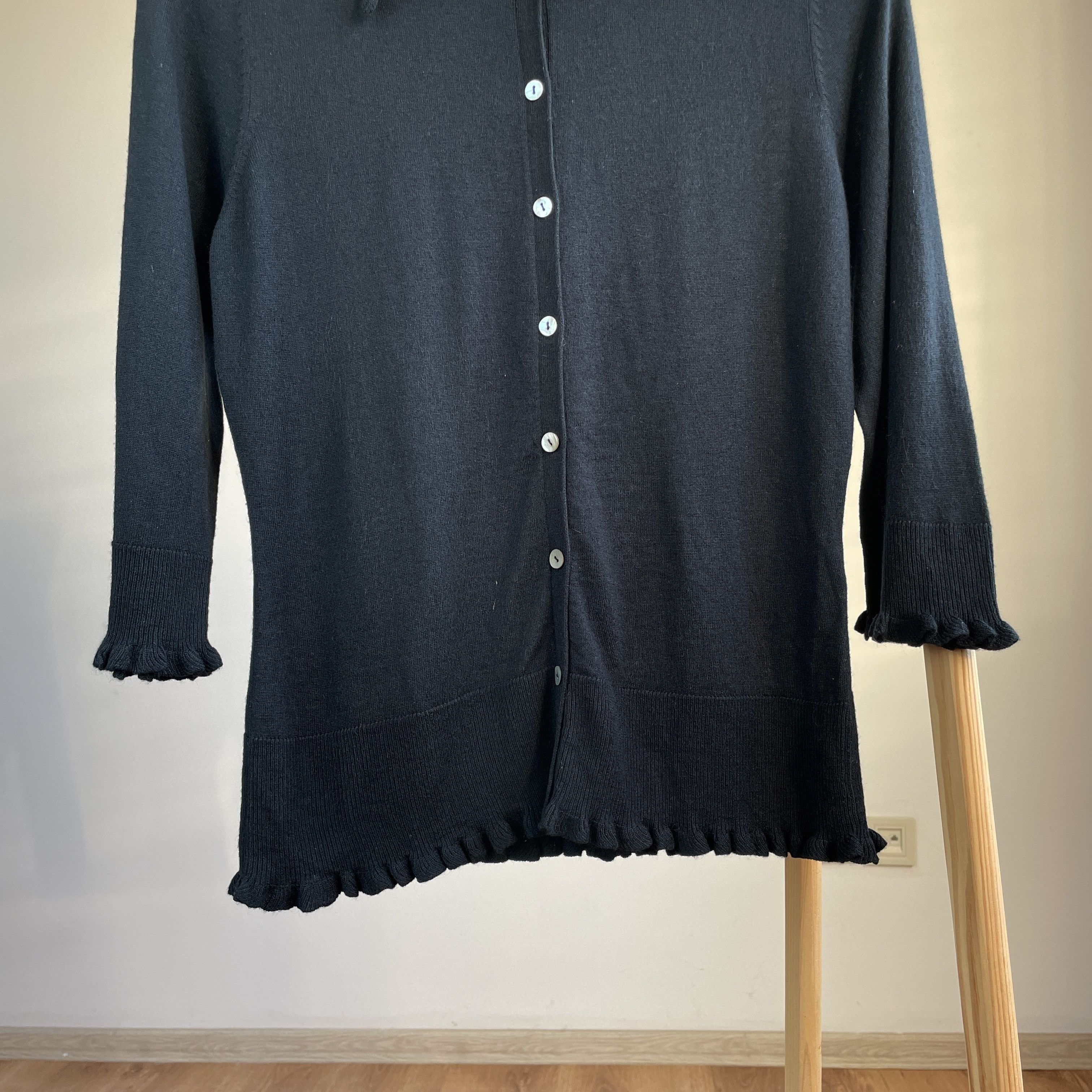 Other Poetry Womens Silk Cashmere Ruffle Knitted Blouse Size M / US 6-8 / IT 42-44 - 5 Thumbnail