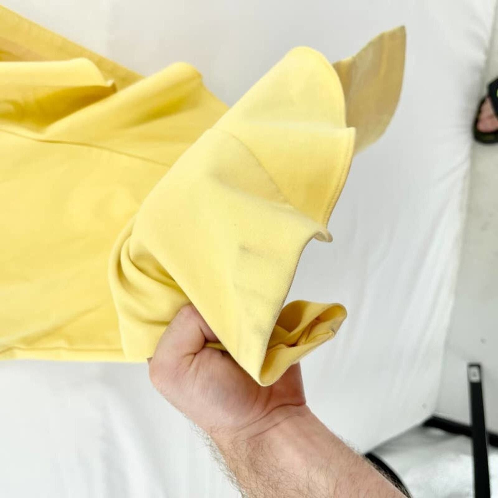 LIKELY Likely Strapless Carissa Yellow Ruffled Gown Maxi Dress 14 Size XL / US 12-14 / IT 48-50 - 4 Thumbnail