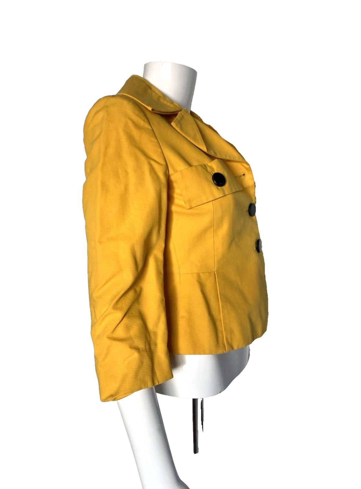 Gucci Vintage Gucci 2008 Jacket IT-38 S Yellow Cotton Blazer Size M / US 6-8 / IT 42-44 - 5 Thumbnail
